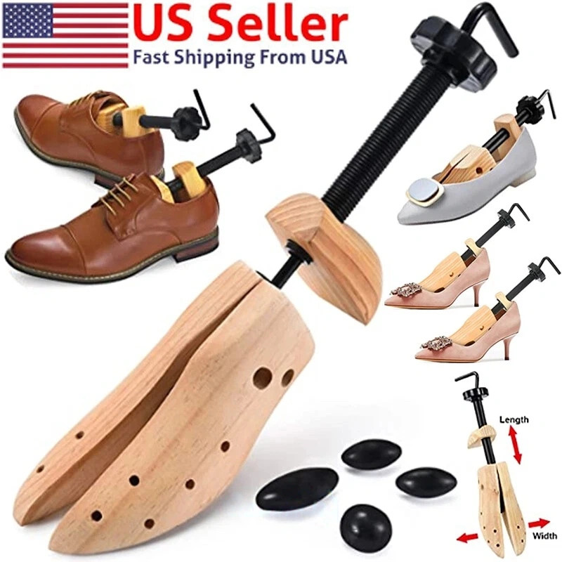 2-Way Wooden Adjustable Shoe Stretcher Expander Men Women Boot Size US 5-13