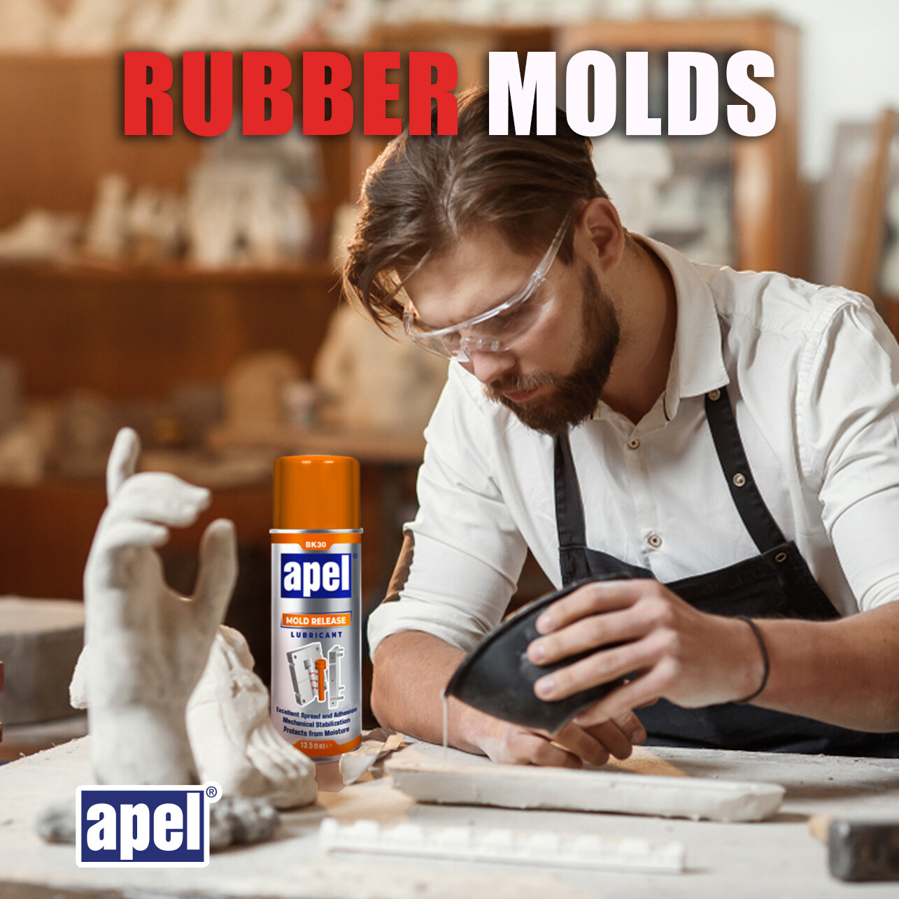 APEL Silicone Mold Release Spray (14.4 oz) Release Agent Aerosol Spray