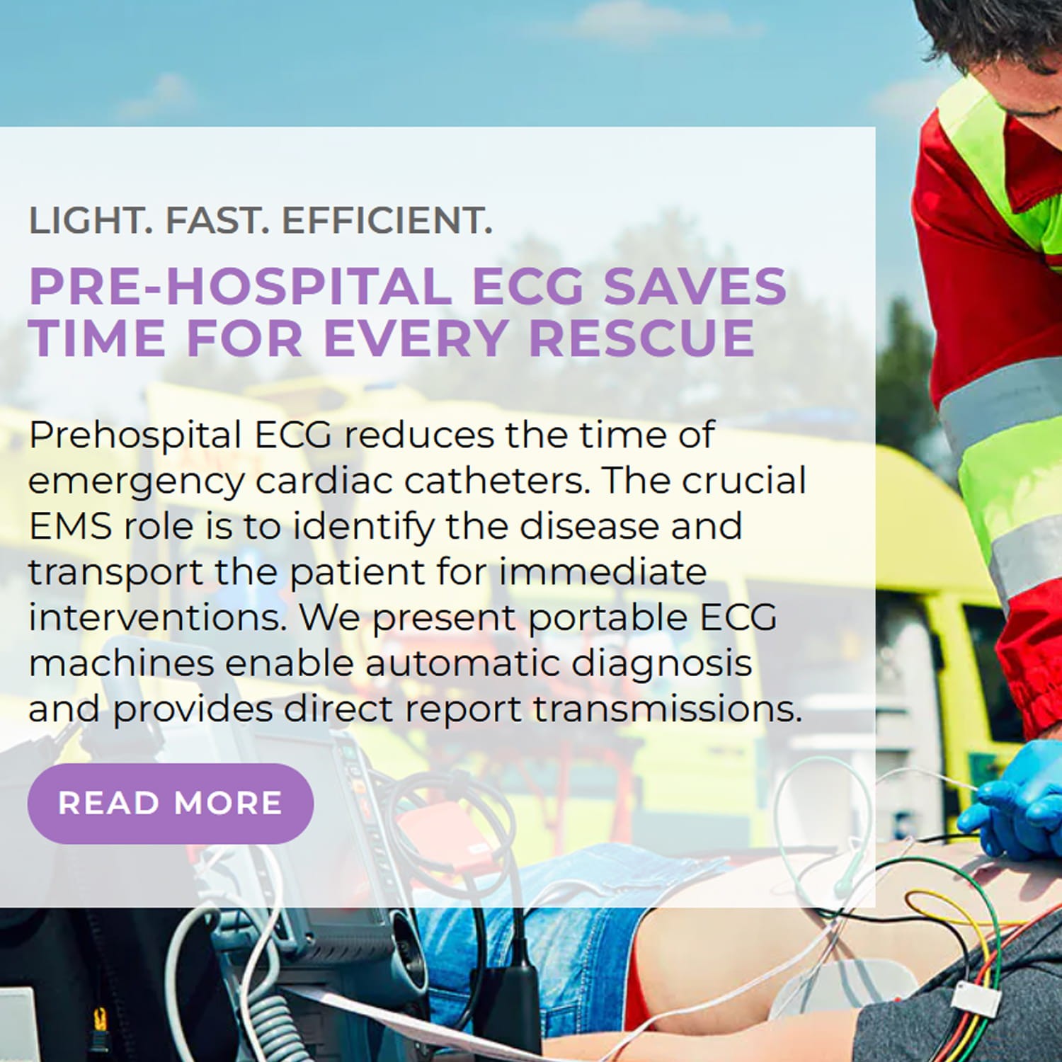 Professional Portable 12-Lead EKG Machine 3-Channel ECG with Analysis & Printer