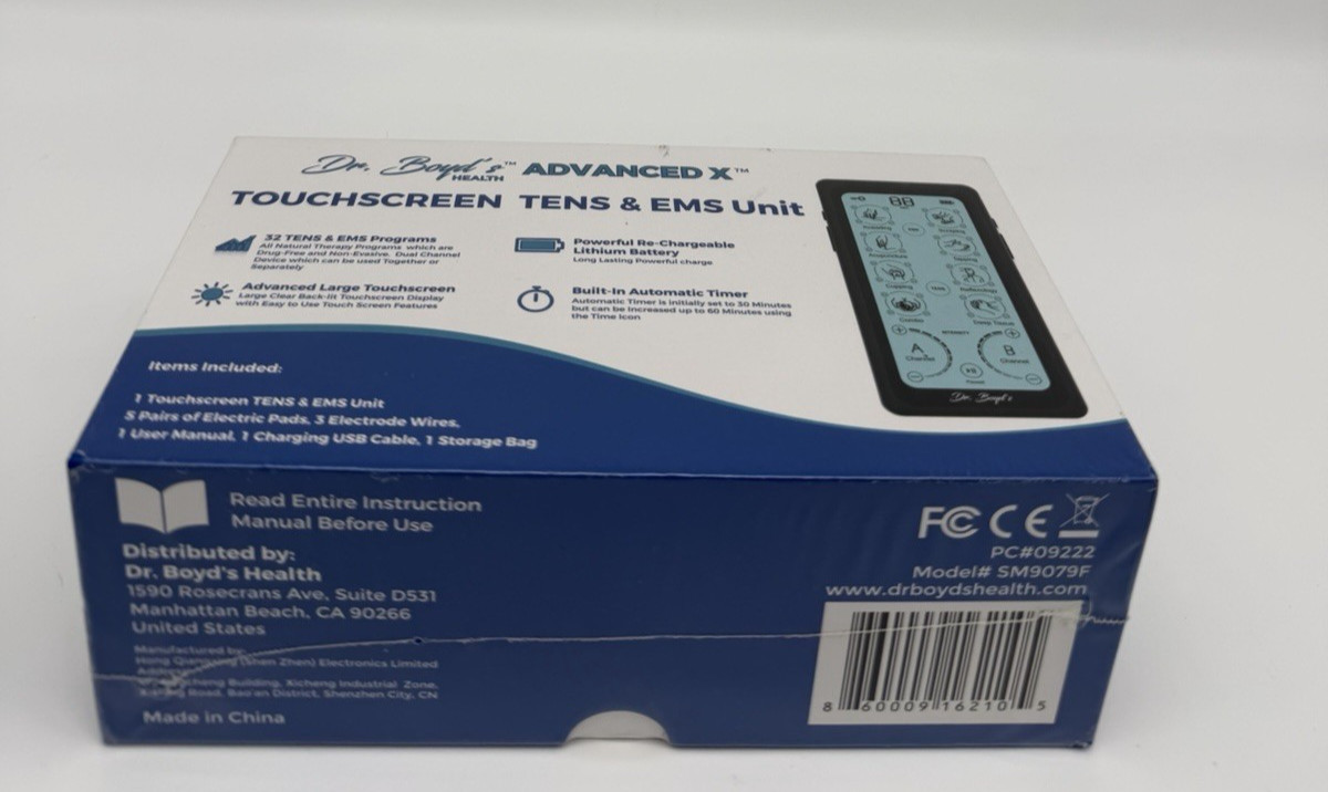 Dr. Boyd's "Advanced X" Touchscreen TENS & EMS Unit 32 Modes 8 Settings