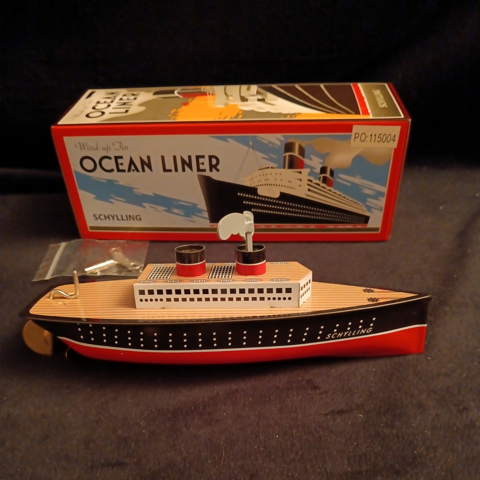 Schylling Wind Up Tin Ocean Liner Collectors Item - Works Great