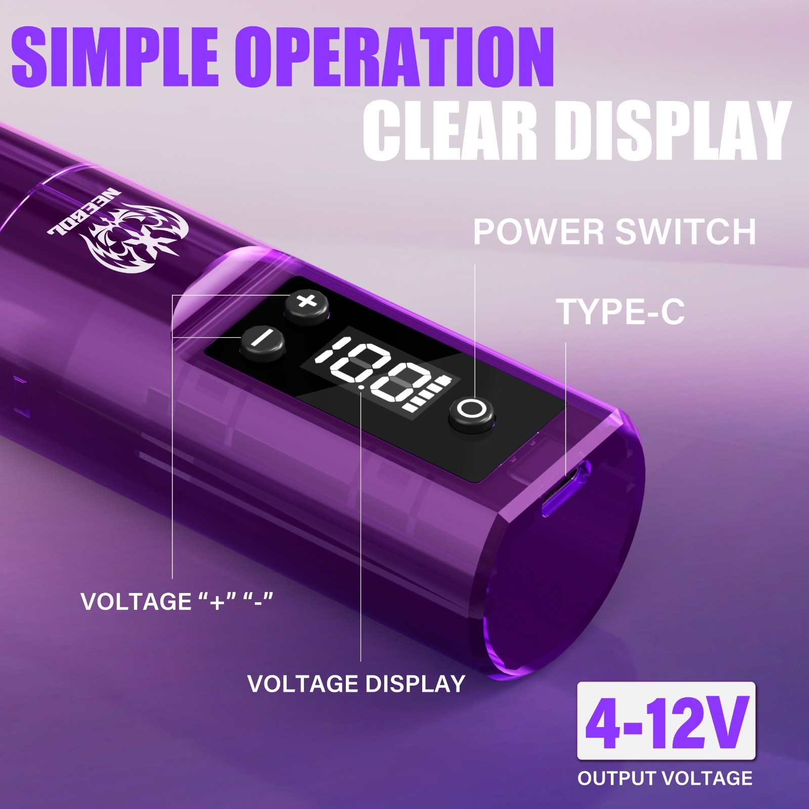 Neebol Tattoo Pen Kit Lightweight Tattoo Machine with Needles Tattoo Supply Gift