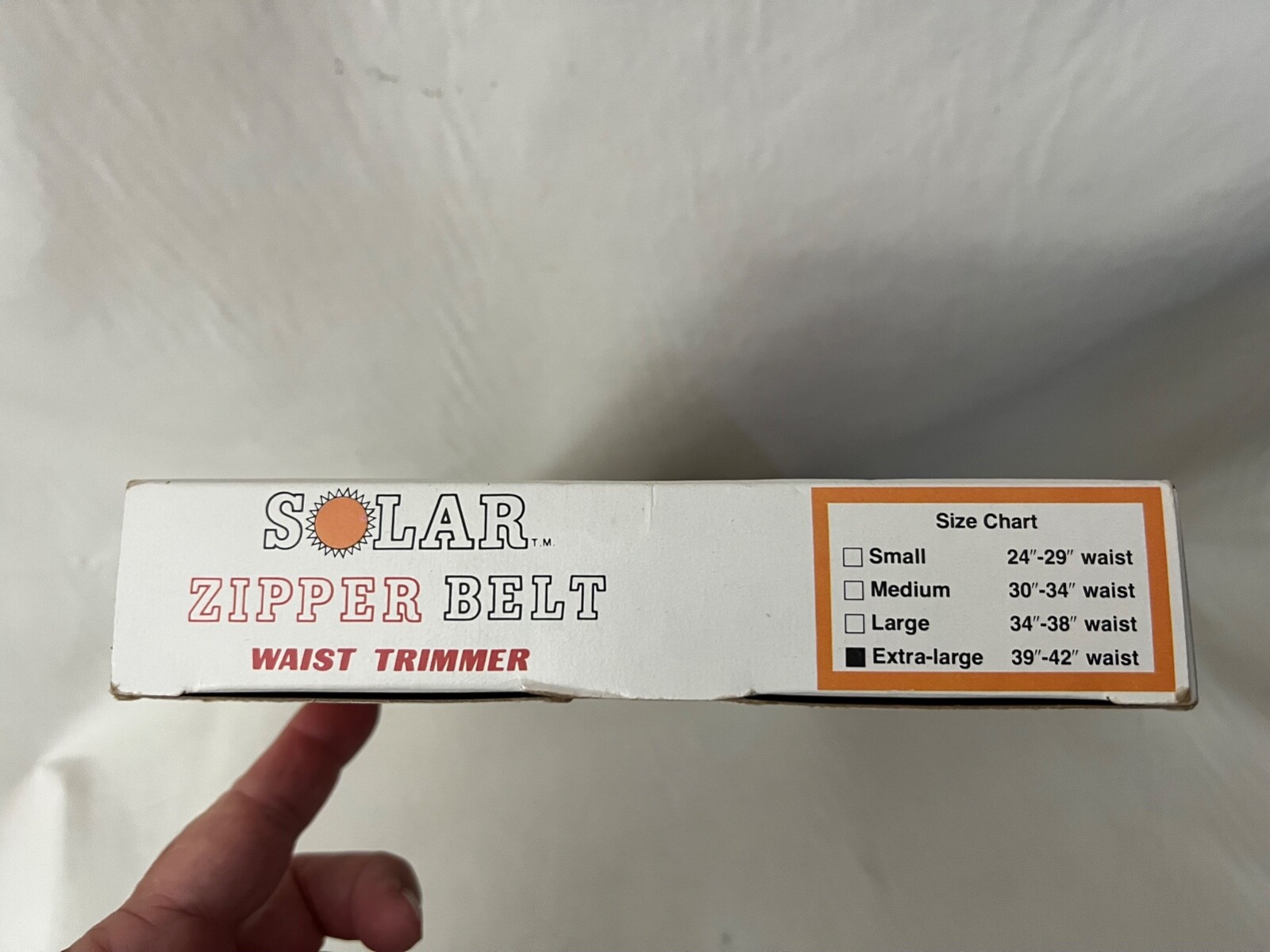 Vintage SOLAR Zipper Belt Waist Trimmer Extra-Large 39"-42" NOS NEW! Bollinger