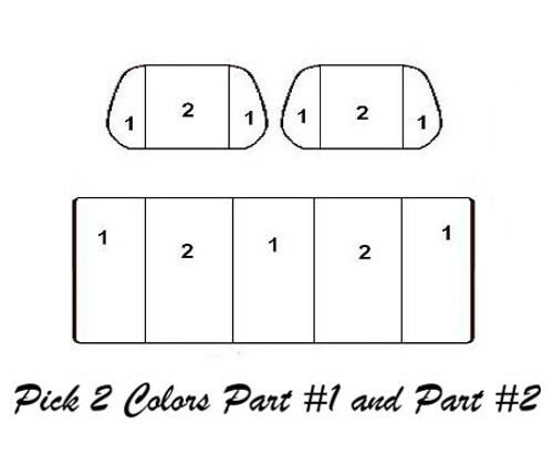 NEW Vinyl YAMAHA G 2,8,9 Golf Cart Custom Front Seat Covers Set Staple On DIY