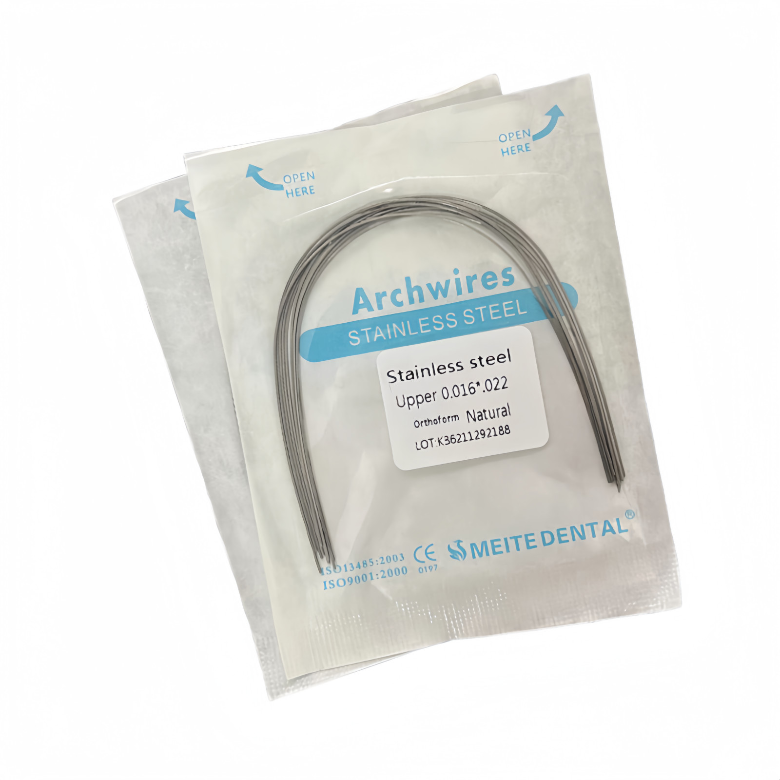Dental Orthodontic Arch Wires Stainless Steel Natural Form Rectangular Arcs