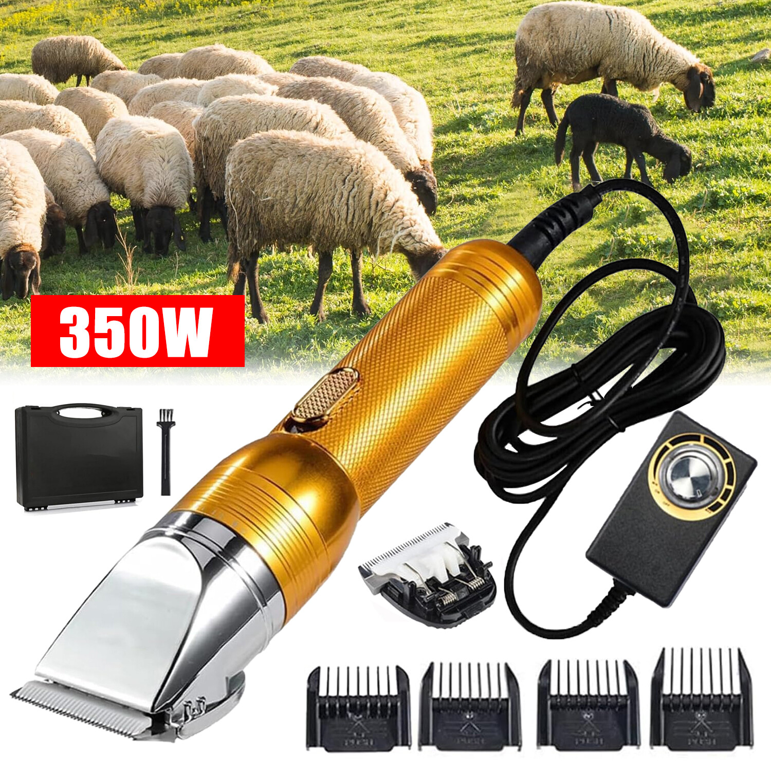 Heavy-Duty Pet Hair Trimmers Electric Professional Dog Grooming Clippers NEW