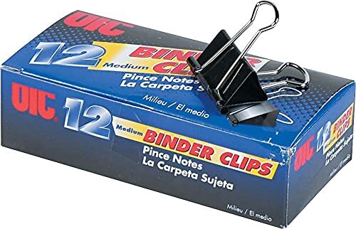 Officemate International Corp. 99050 Binder Clips,Medium,1-1/4-Inch Wide,5/8