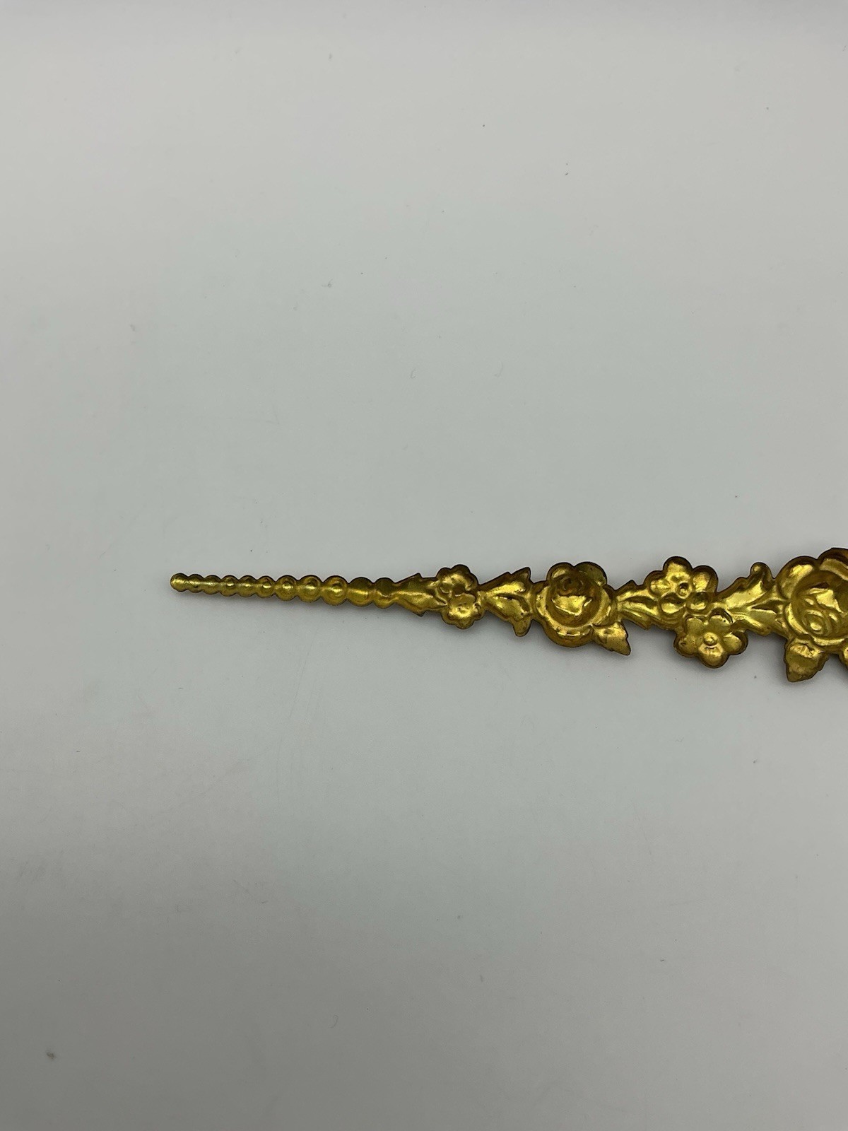 Brass Single Floral Accent Trim Piece 8 Inches Pliable