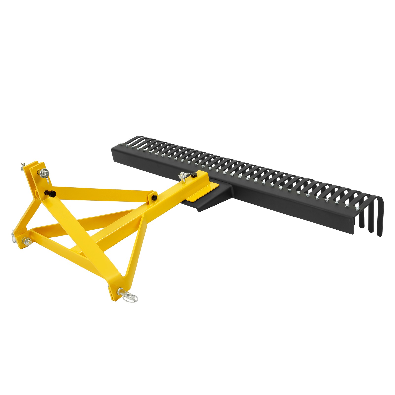 3-Point 60''Landscape Rock Rake Soil Garden Tool for Cat 1 Campact Tractor Heavy