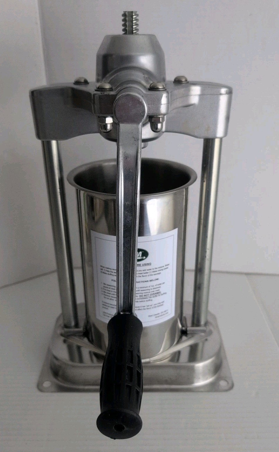 LEM 1606 5 LB Stainless Steel Sausage Stuffer Used With Box