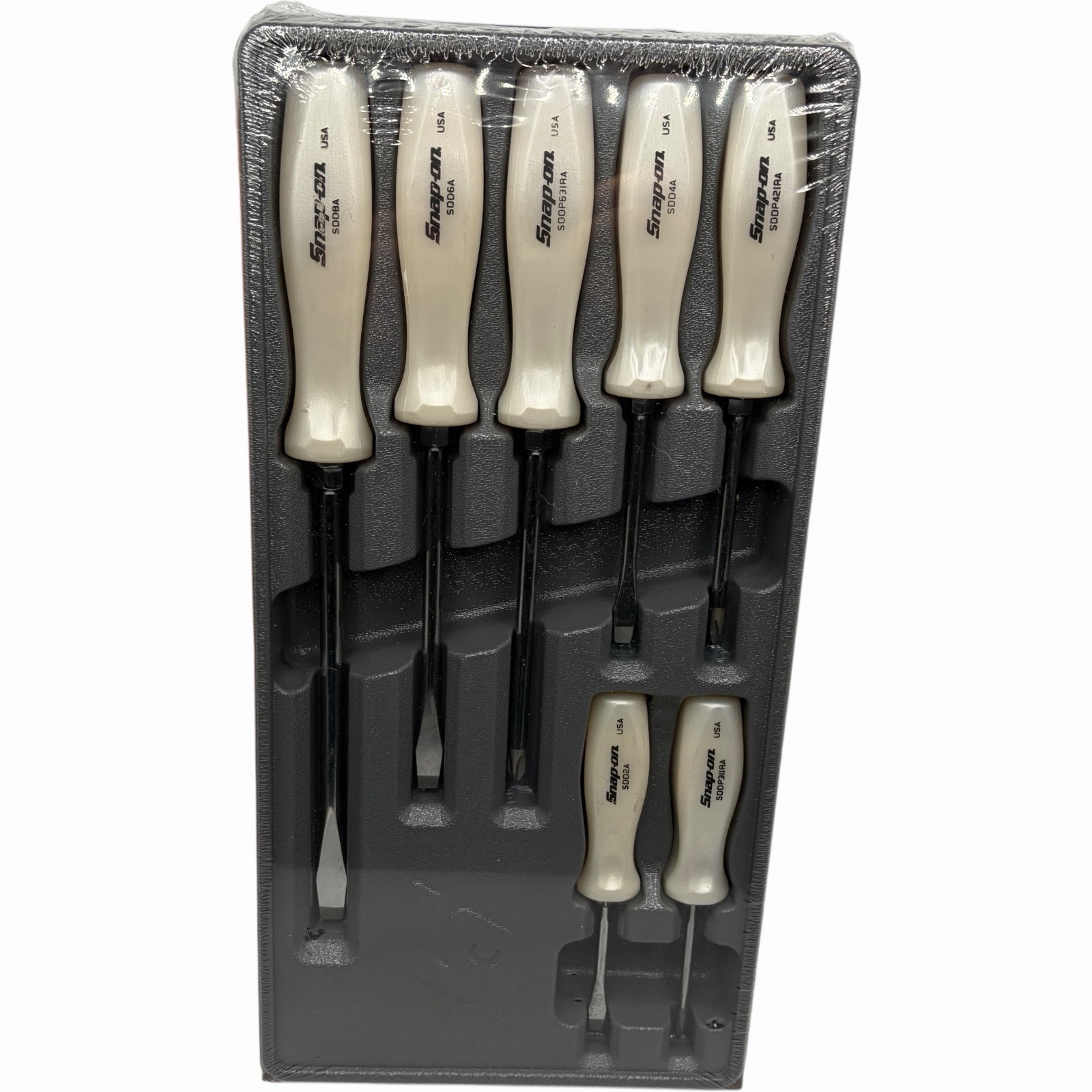 Snap On Tools Pearl White Hard Handle Combination Screwdriver Set SDDX70APW