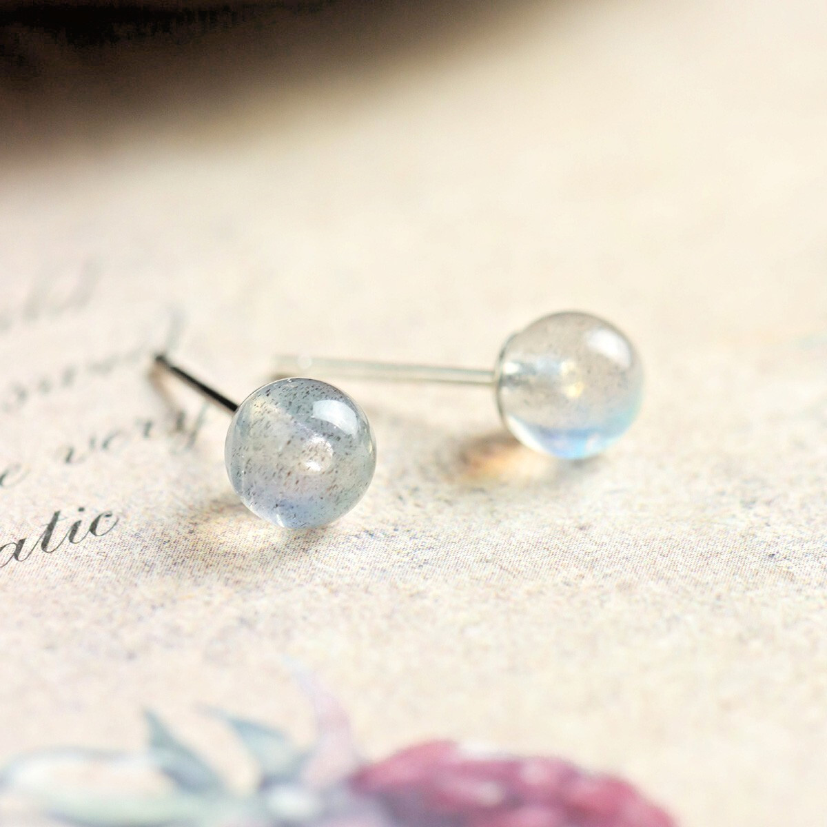 Natural Moonstone Simple and Delicate Earrings for Women Healing Crystal Jewelry
