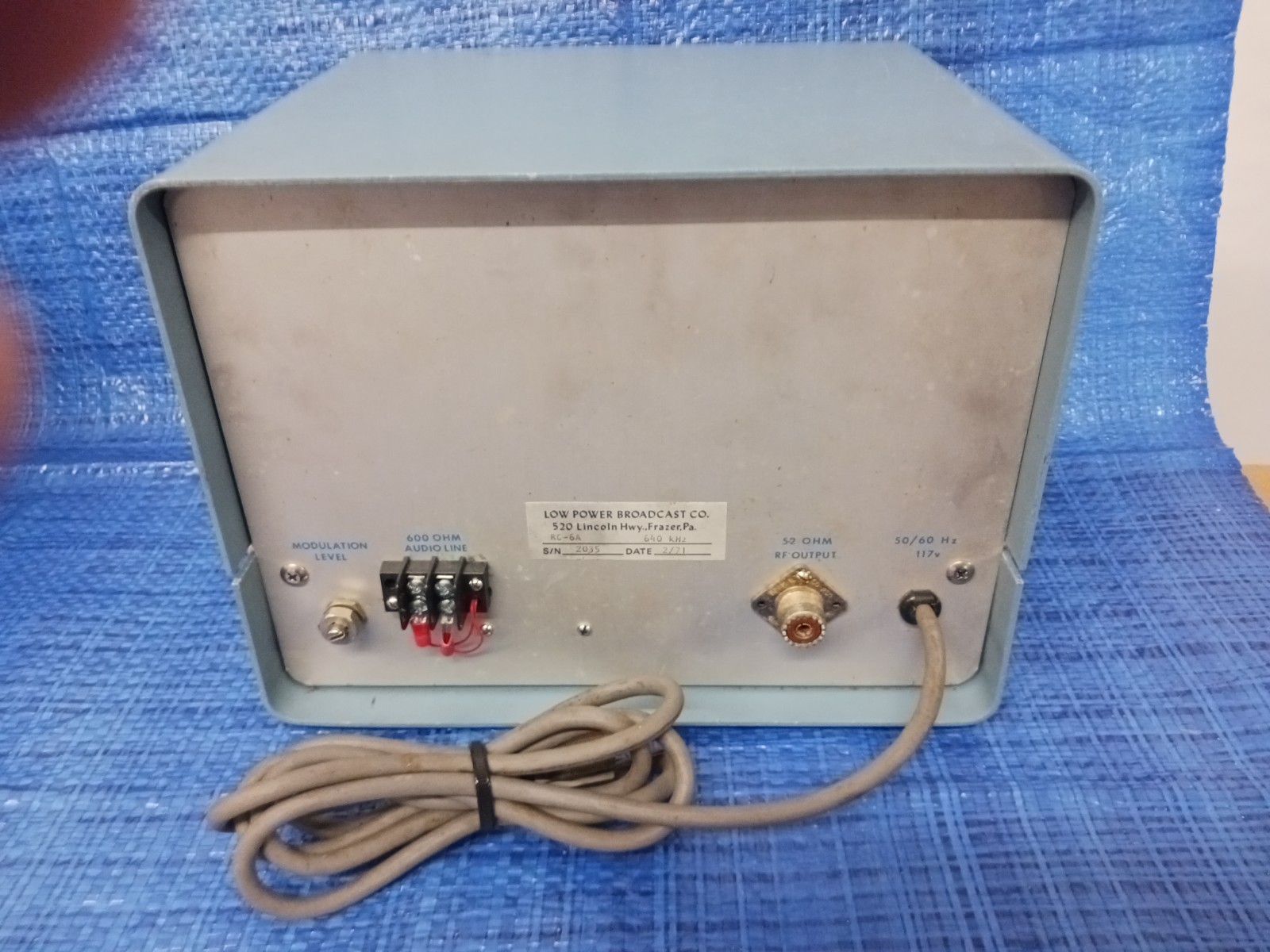 LPB RC-6A Carrier Current AM Transmitter