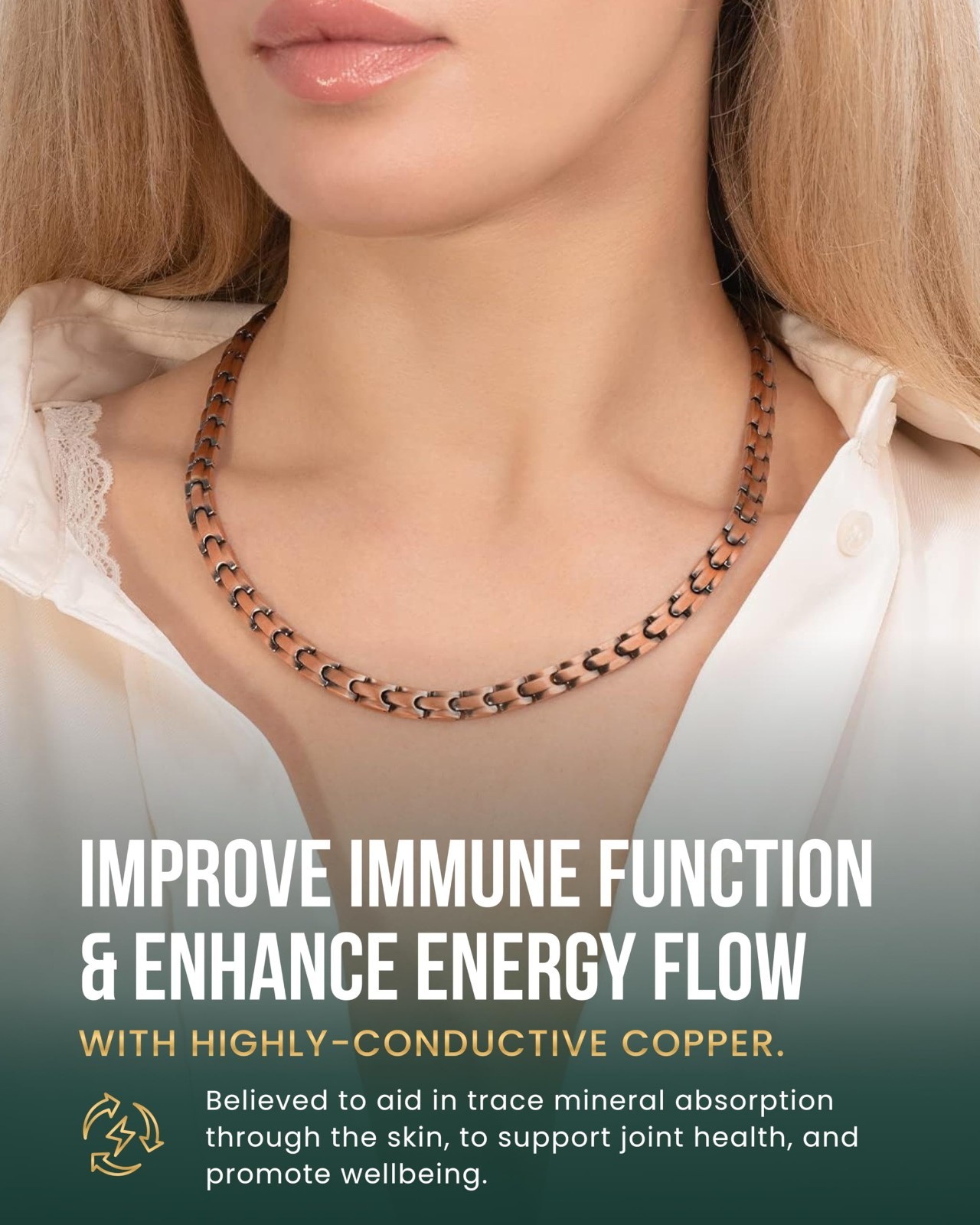 MagnetRX Copper Magnetic Necklace Ultra Strength Magnetic Copper Necklace Unisex