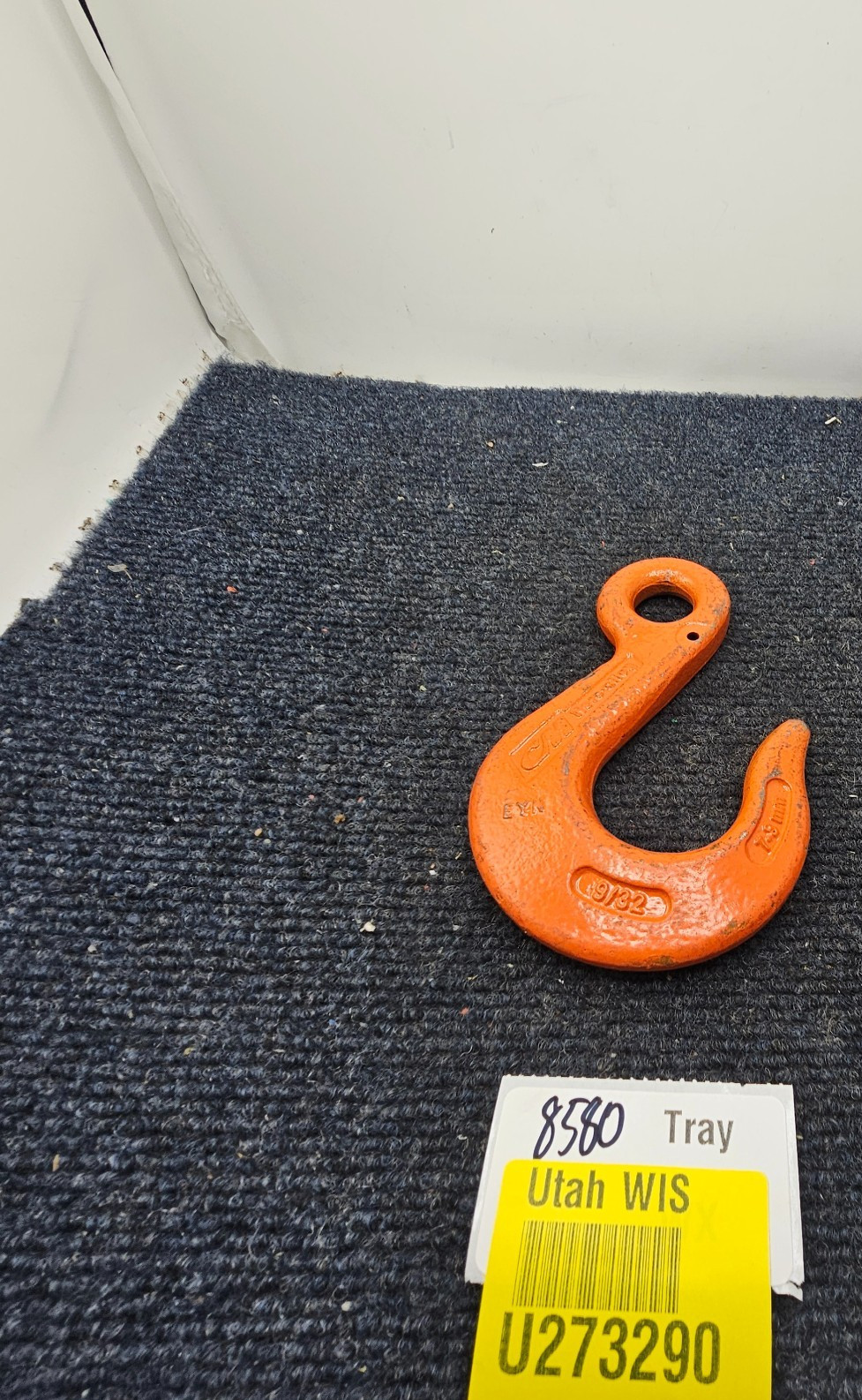 (QTY 2) CM HA800/1000 9/32" Eye Sling Hook Herc Alloy (Missing Safety Latch)