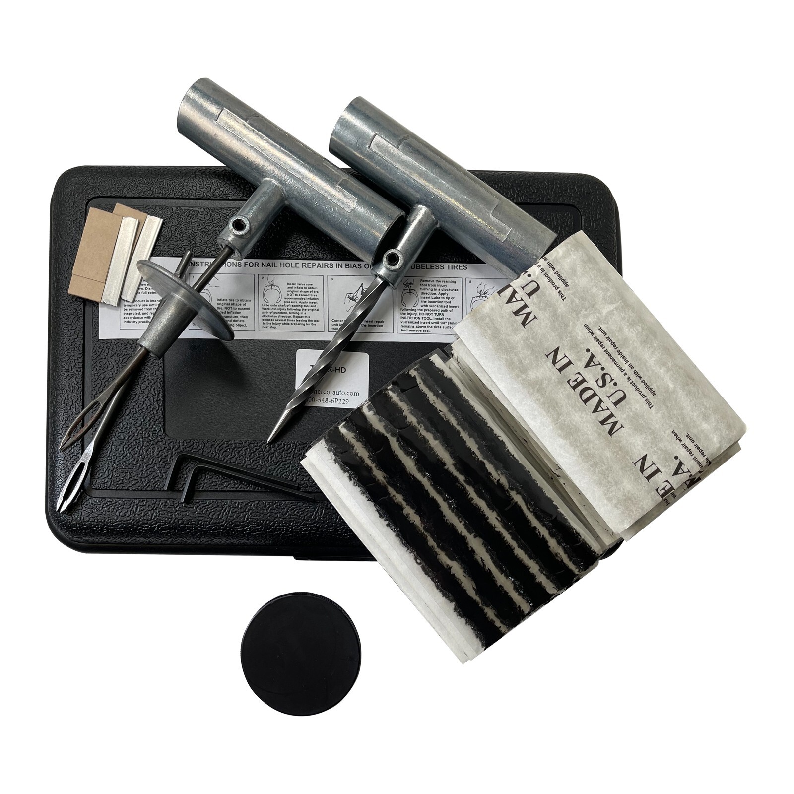 (66) Western Weld Heavy Duty Flat Tire Repair Tool Kit Plug Patch Car Truck USA