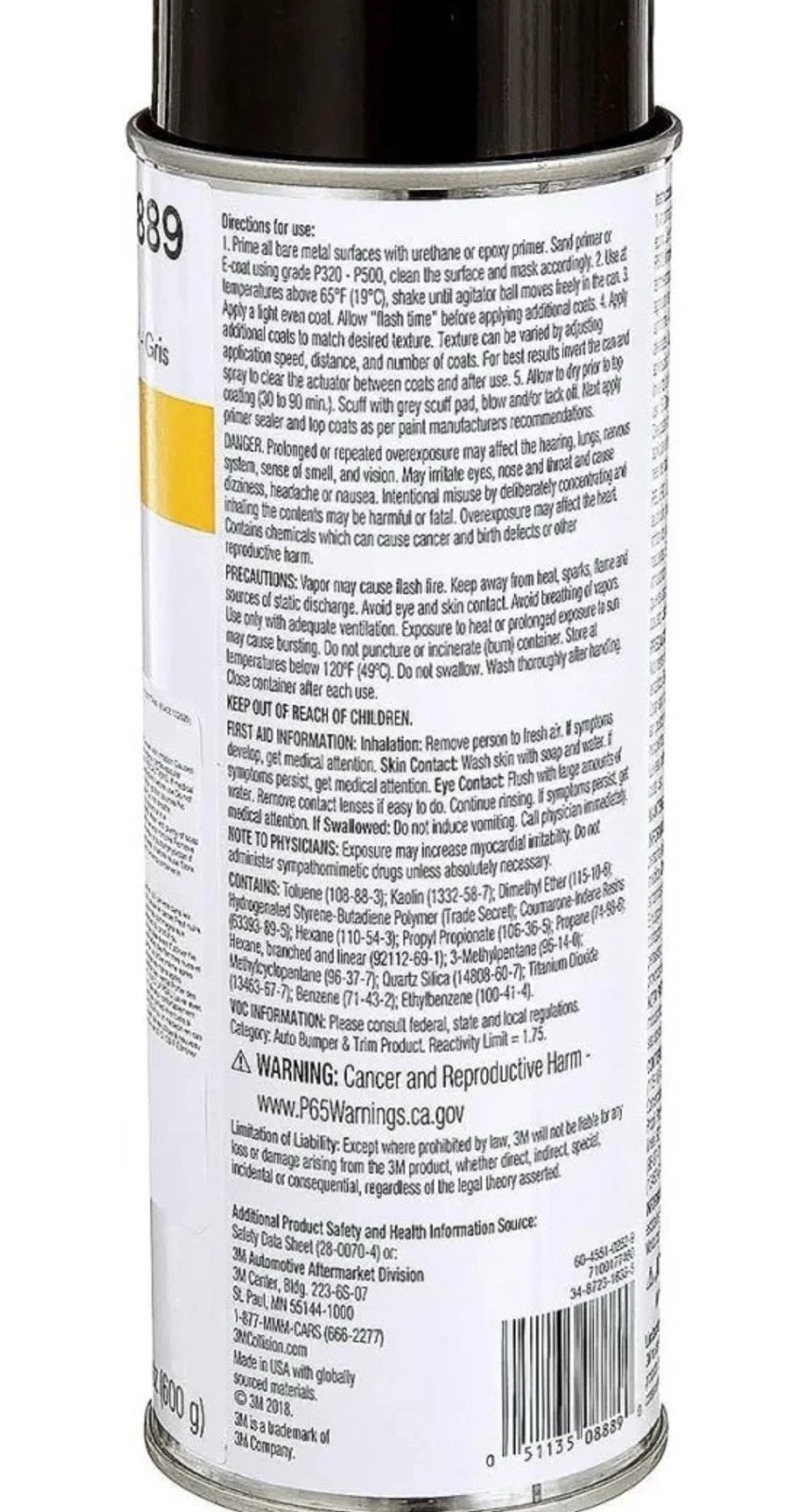 3M 08889 Gray Rocker Panel Coating Texture Rust Protection Repair 8889 (23 oz)