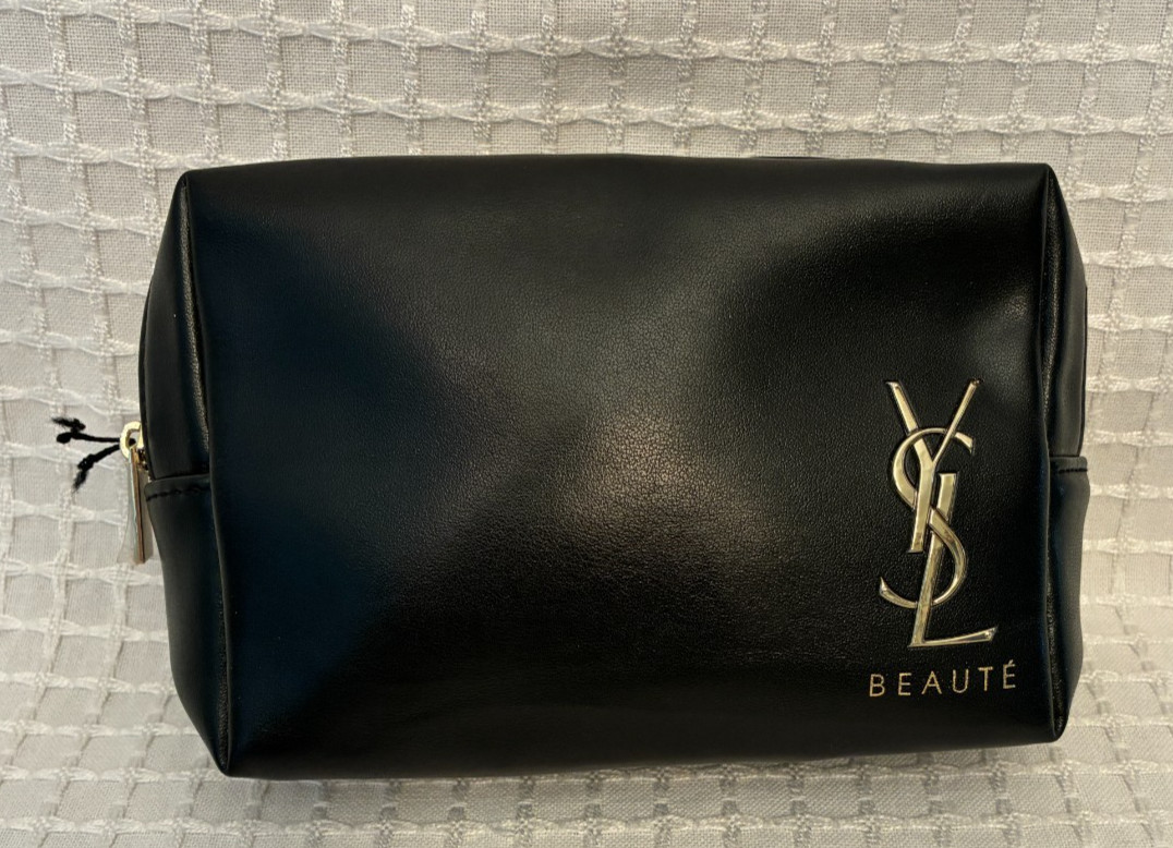 Yves Saint Laurent Beaute’ Cosmetic Travel Pouch, Black. New with Tag