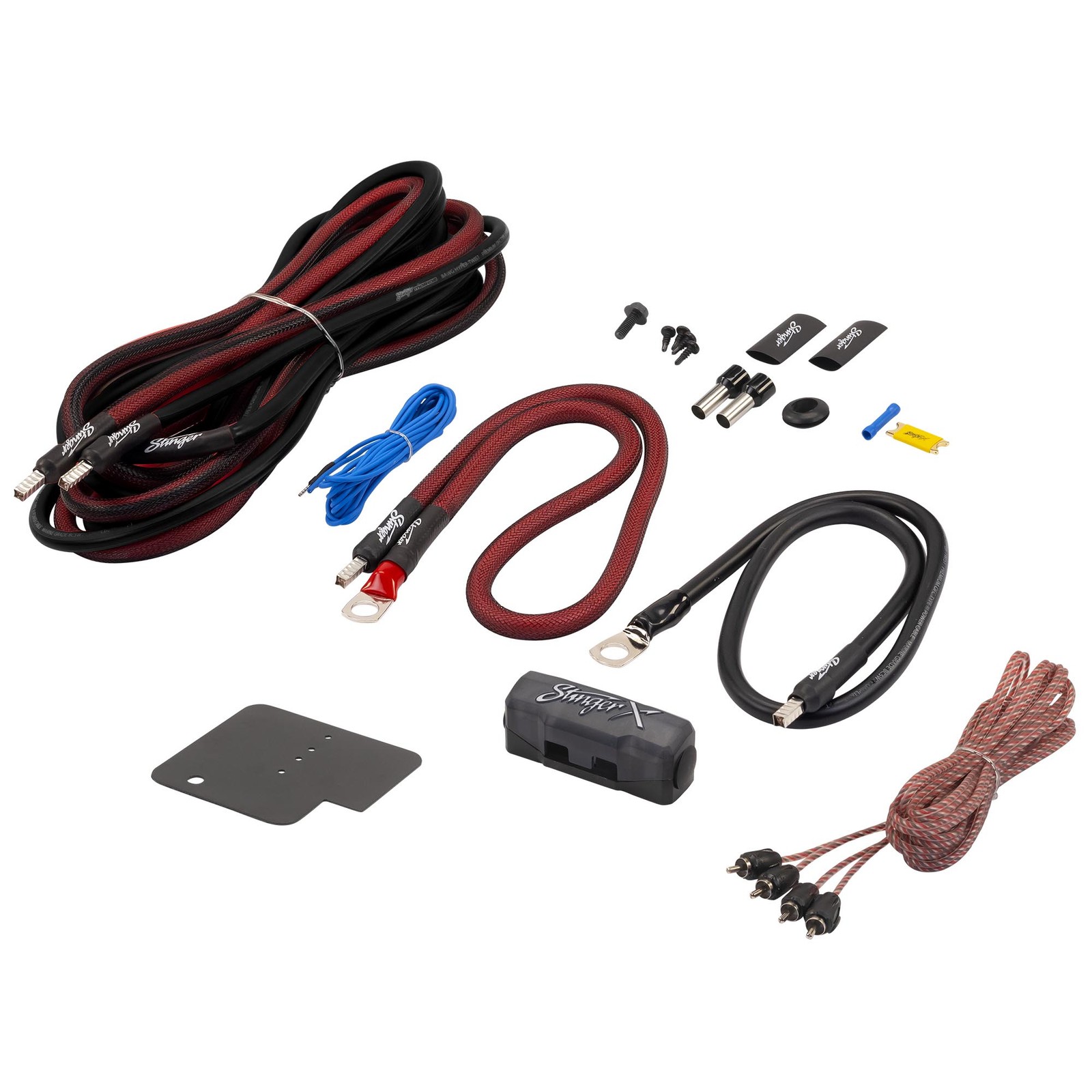 Stinger Under Seat Amp Bracket with 4-Gauge Wiring Kit for Wrangler JL/JT