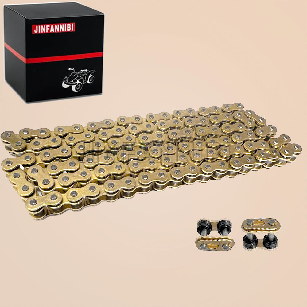 Gold 428 X-Ring Chain 140 Links W/Connecting Master Link for Motorcycle