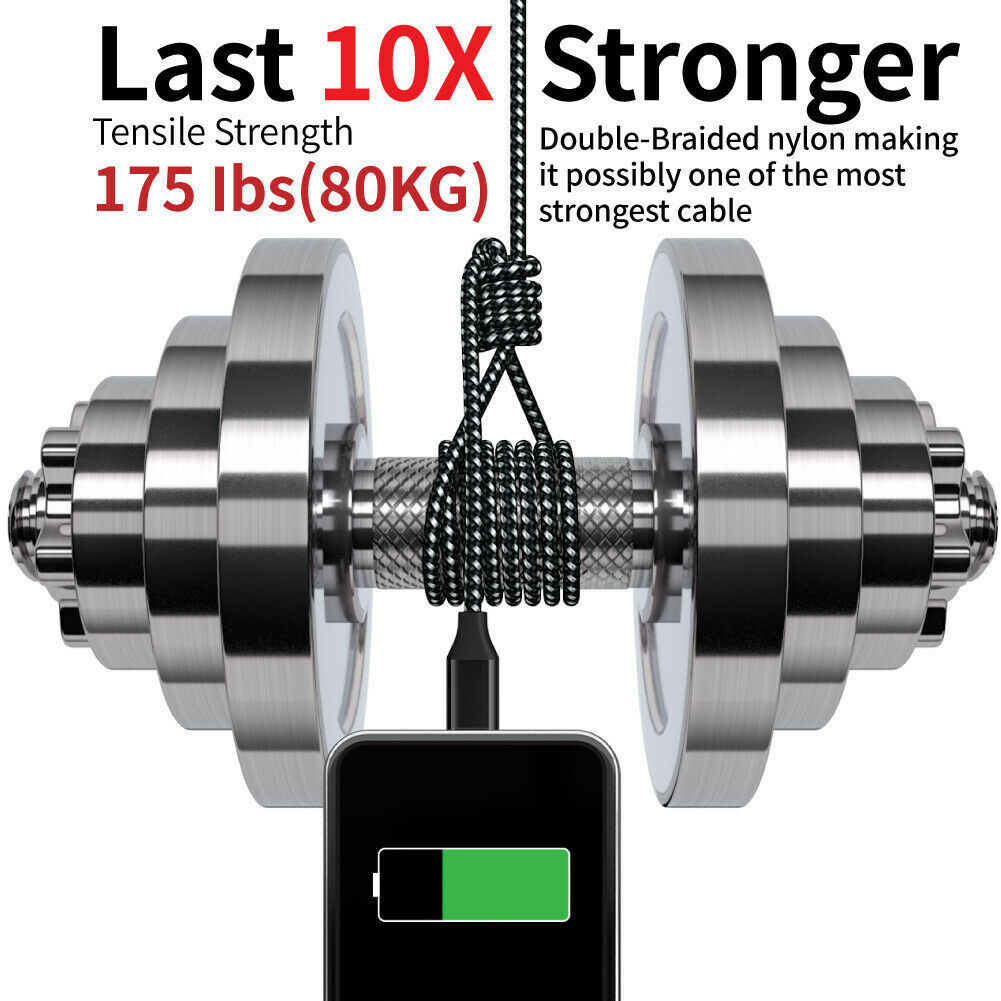 Lot USB-A to Type-C Fast Charging Data SYNC Charger Cable Cord 3/6FT LONG