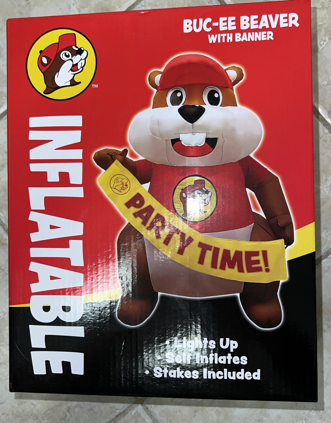Buc-ee's Beaver Mascot 6' Ft Inflatable Party Time Lighted Bucees NEW NIB