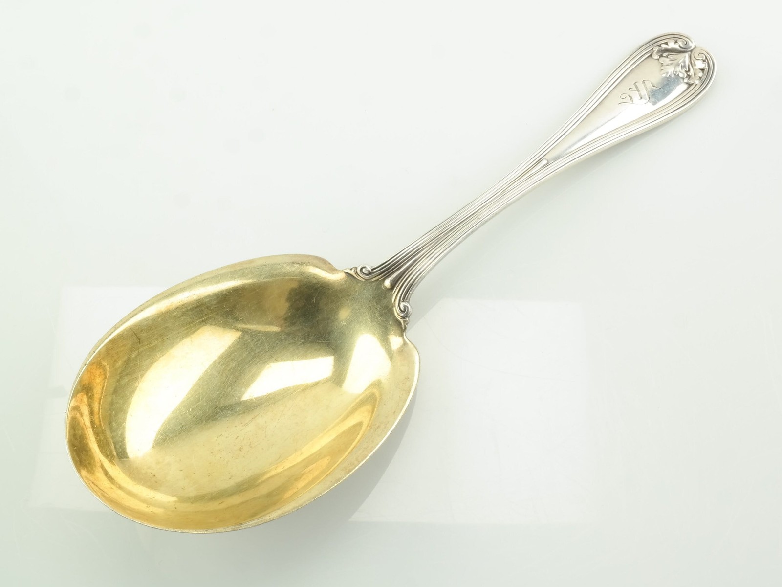 Tiffany & Co Sterling Silver Monogrammed Serving Spoon Colonial 73.1gm