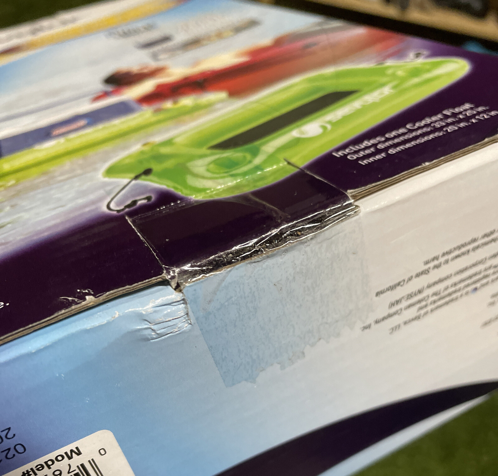 Pool Float Sevylor Cooler Green Inflatable Fits 28Qt 4 Cup Holders NEW SNAP STAY