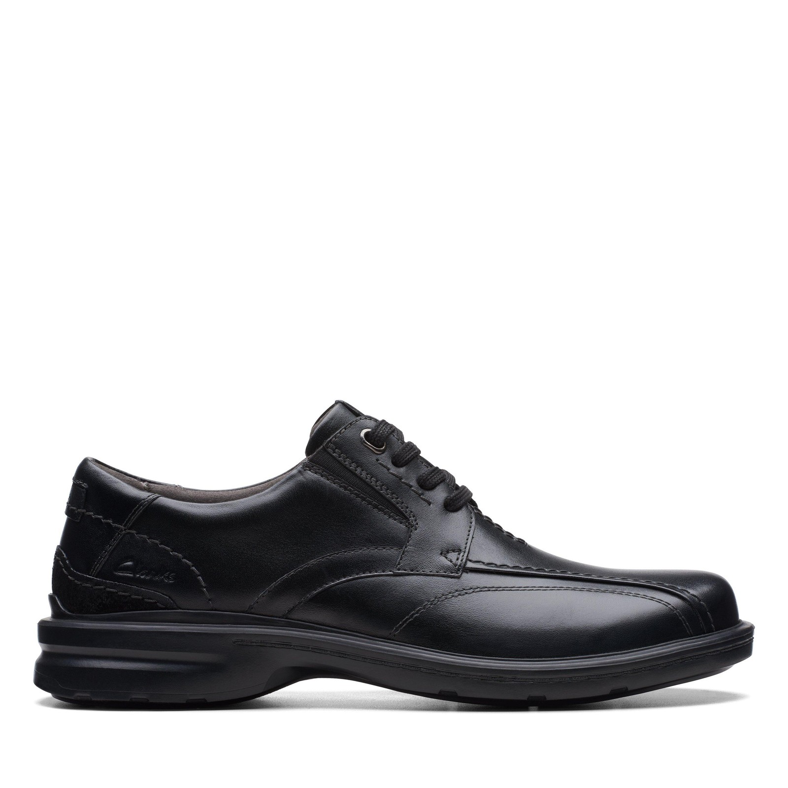 Clarks Mens Gessler Lace Black Leather Dress Casual,Casual Shoes