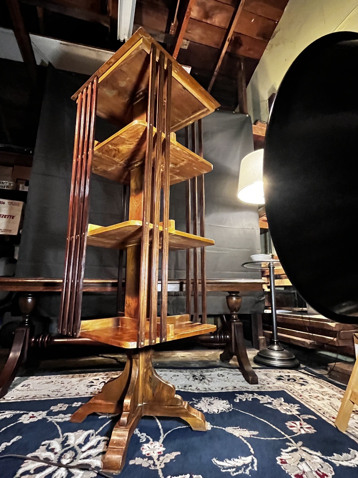 Antique Early 20th Century American Hard Maple Open Spindle Bookcase (1890-1920)