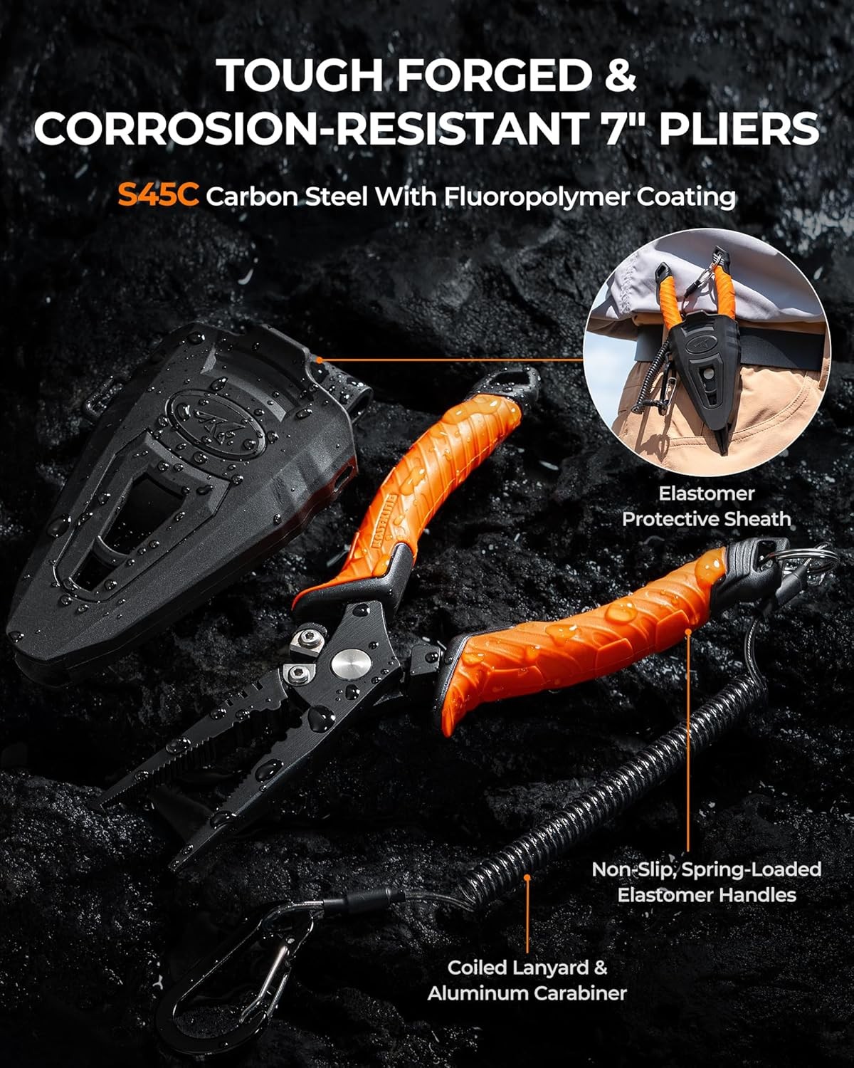 KastKing SteelStream Fishing Tool Set, Fishing Gear- Corrosion Resistant Fishing