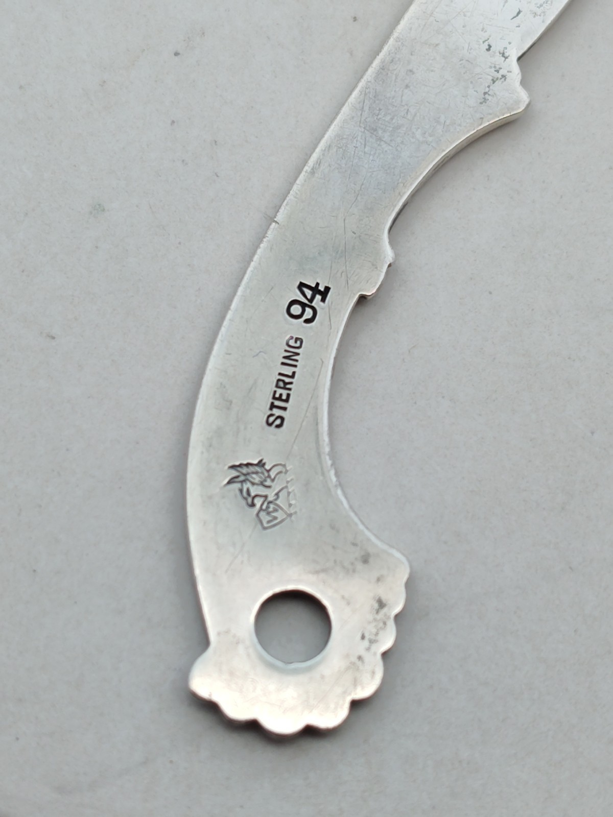 Antique Whiting Sterling Silver Letter Opener #94 Ornate Floral Design