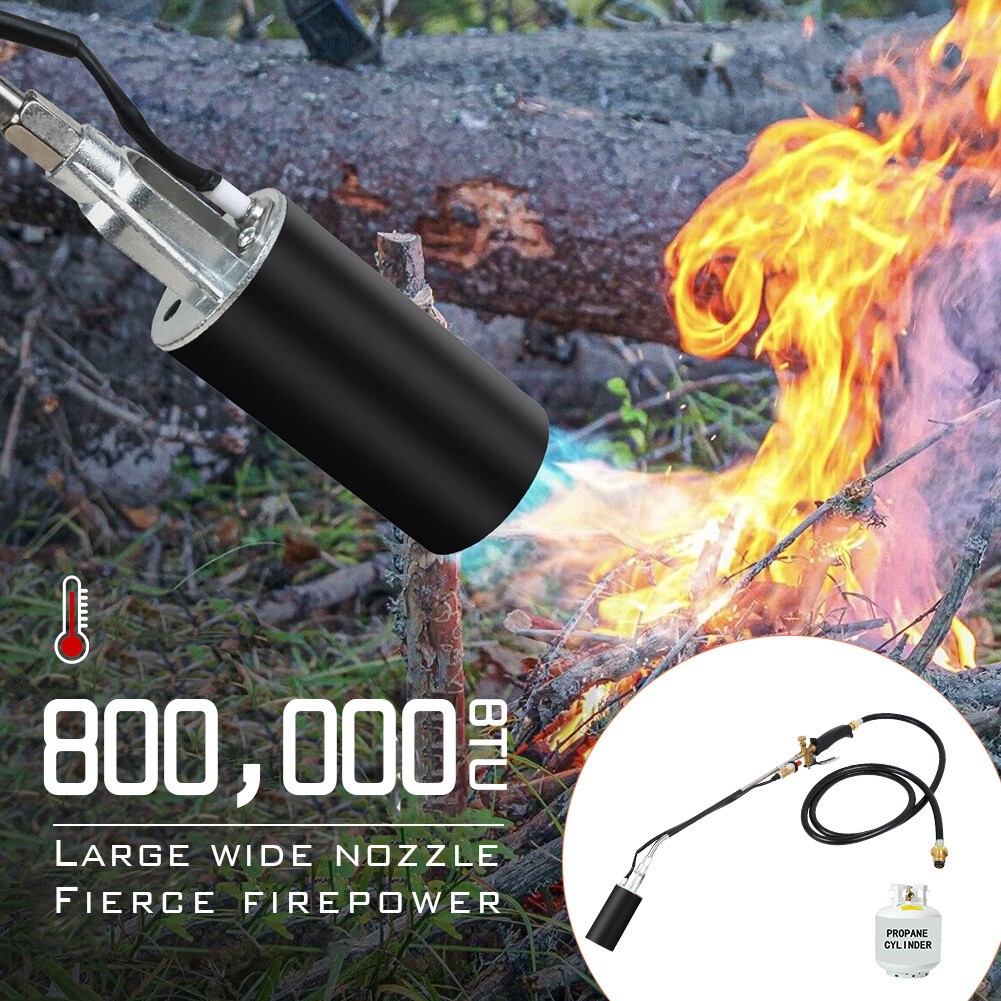 Propane Torch Weed Burner Kit Spray Gun W/ 2M Hose Snow Melting Igniter Welding