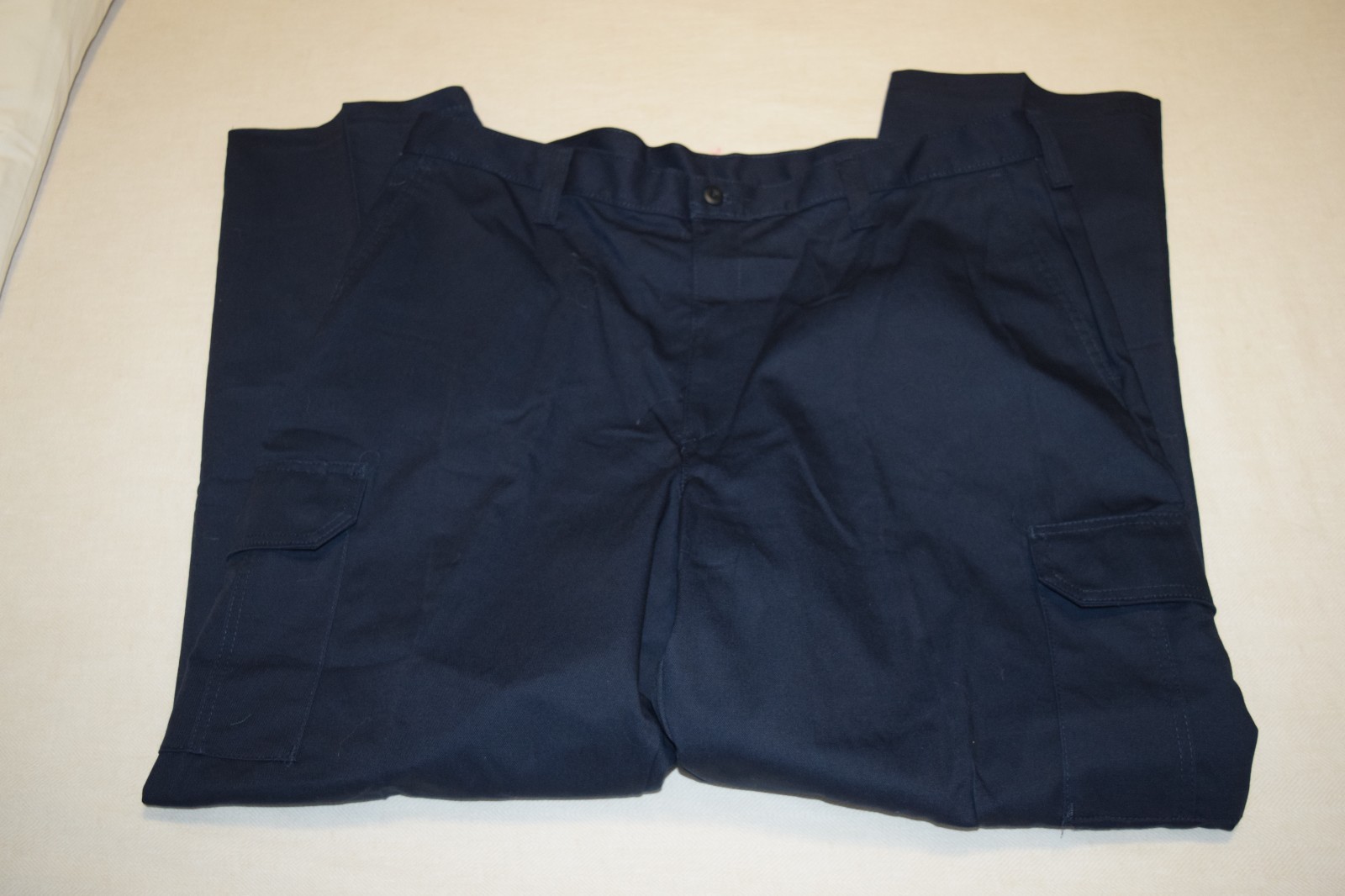 CINTAS COMFORT FLEX NAVY BLUE CARGO WORKS PANTS 270-20, 34x34, 40x32