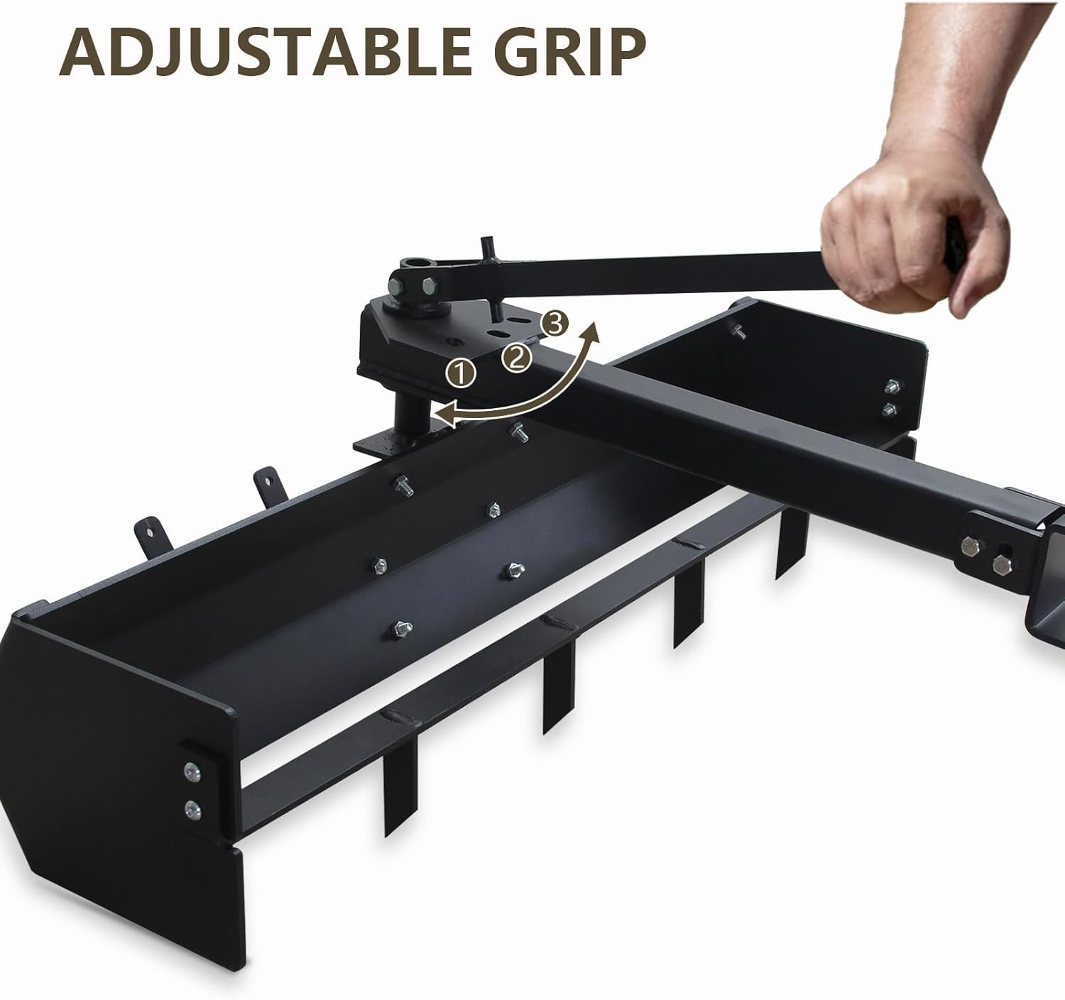 42" Heavy Duty Tow-Behind Box Scraper, Tractor Grader Blade Attachment for ATV
