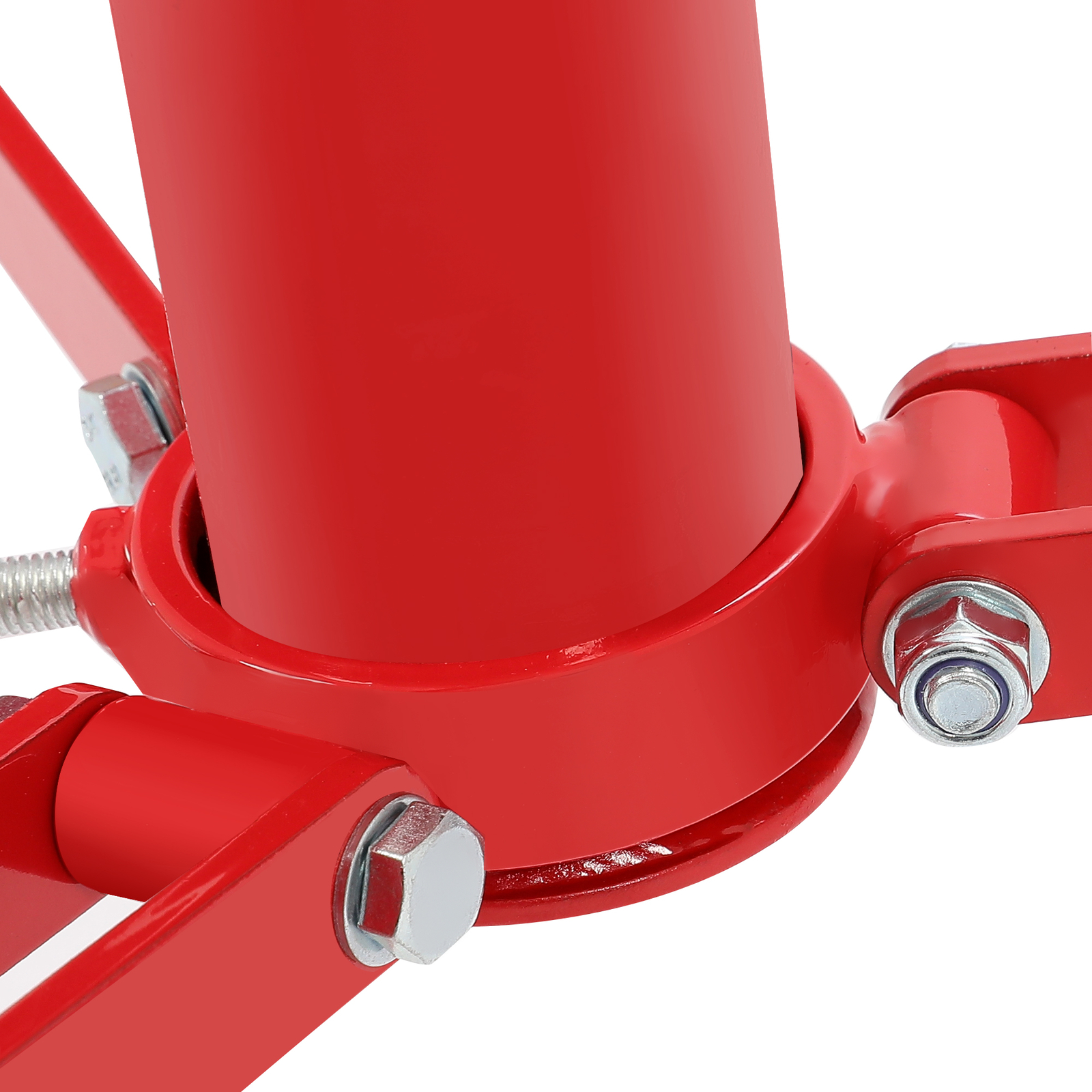 V-Head Pipe Stand Folding Tripod Jack 28"-52" Height 12" Pipe 2500LB Steel Red