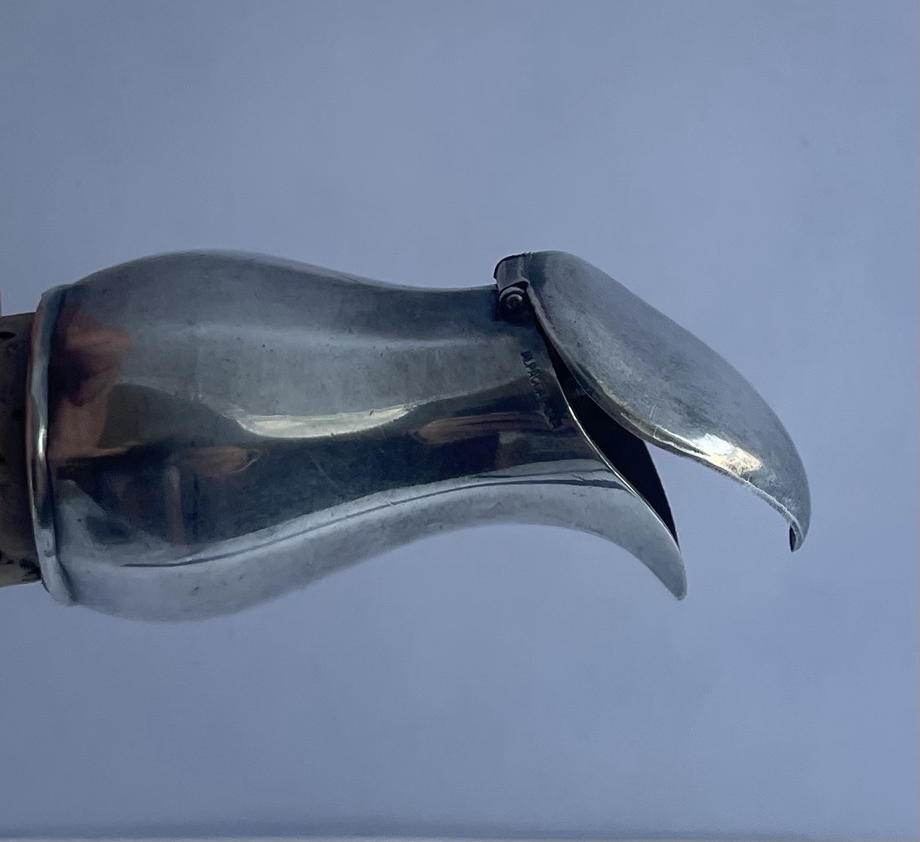 ATQ VTG German Alpacca Hoka Deco Silver Plated Liquor Pourer Counter Balanced