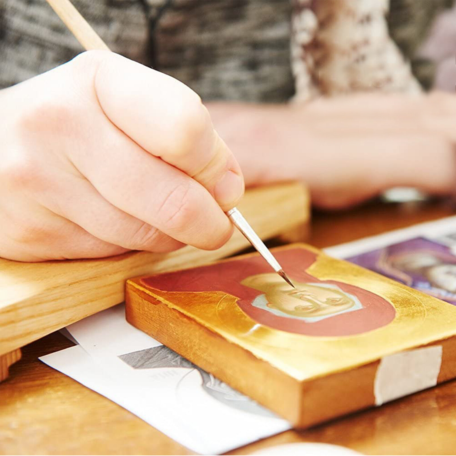 300× Imitation Gold Silver Leaf Sheets Foil Paper for Gilding Craft Art Decor US