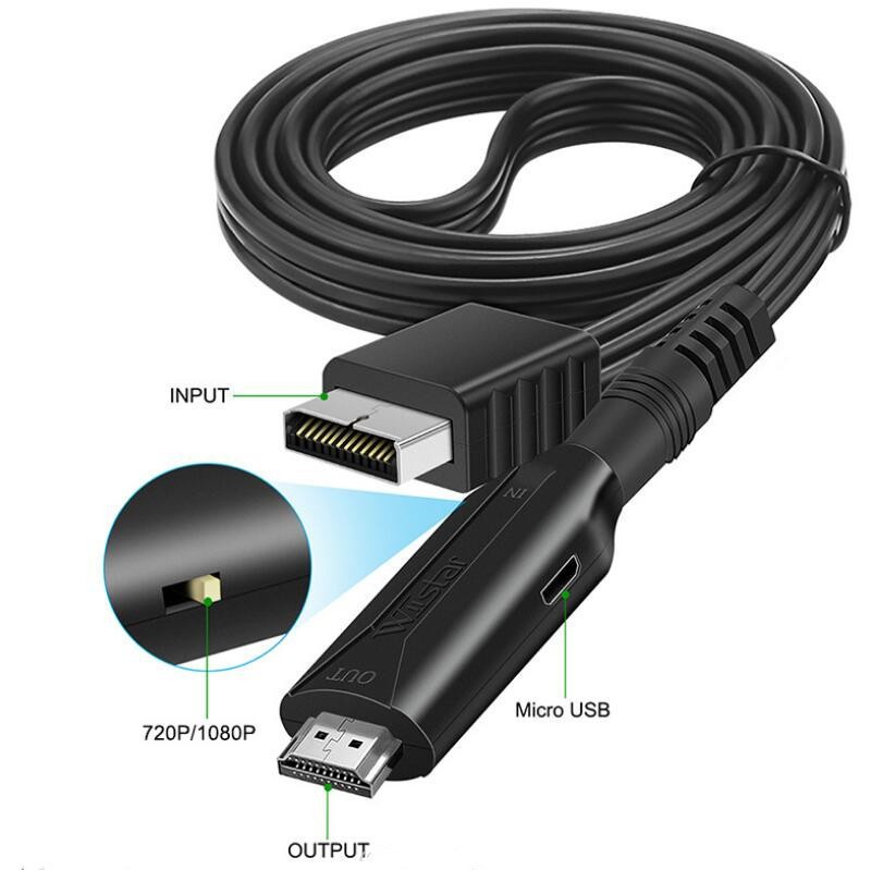 For Sony PS1 PS2 to HDMI Adapter Cable Game Console Audio Video Converter Lot