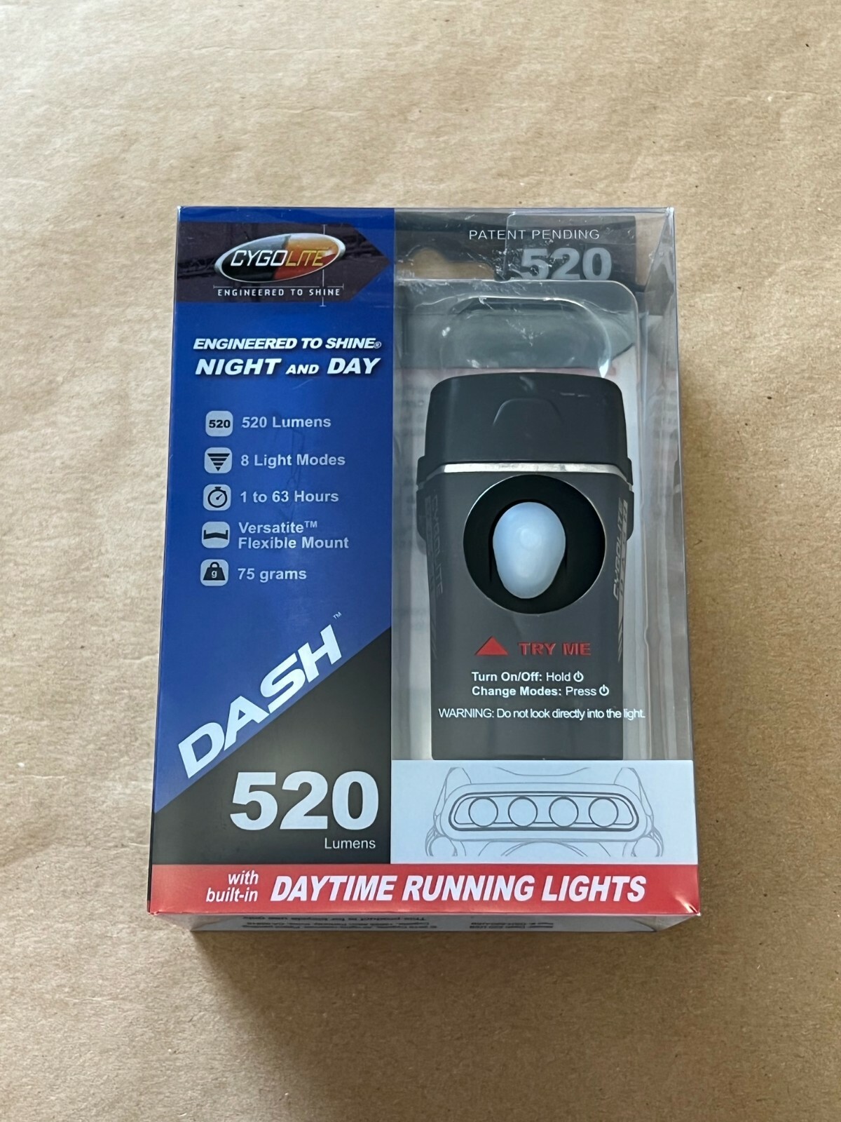 NEW CYGOLITE DASH 520 HEADLIGHT USB COLOR: BLACK DSH-520-USB FAST FREE SHIPPING