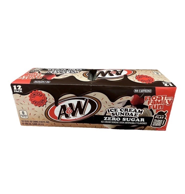 A&W Ice Cream Sundae Zero Sugar Soda - FREE SHIPPING!! Fast Delivery!