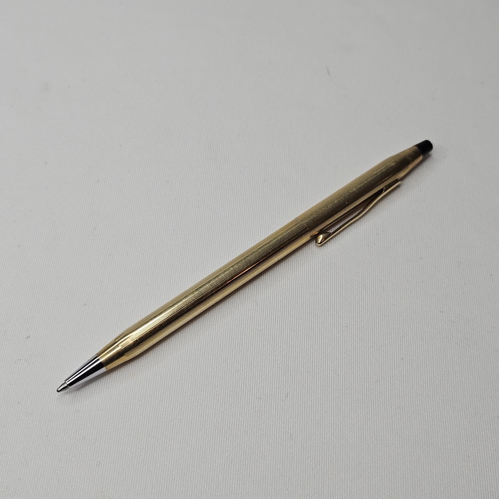 Vintage Cross Century Ballpoint Pen 1/20 10K Gold Filled • Blue Ink Made in USA