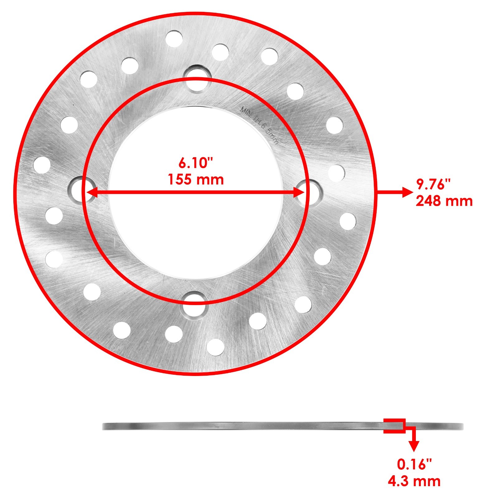 Front & Rear Brake Disc Rotor For Polaris RZR Turbo S4 2020-2021 5262840 5267607