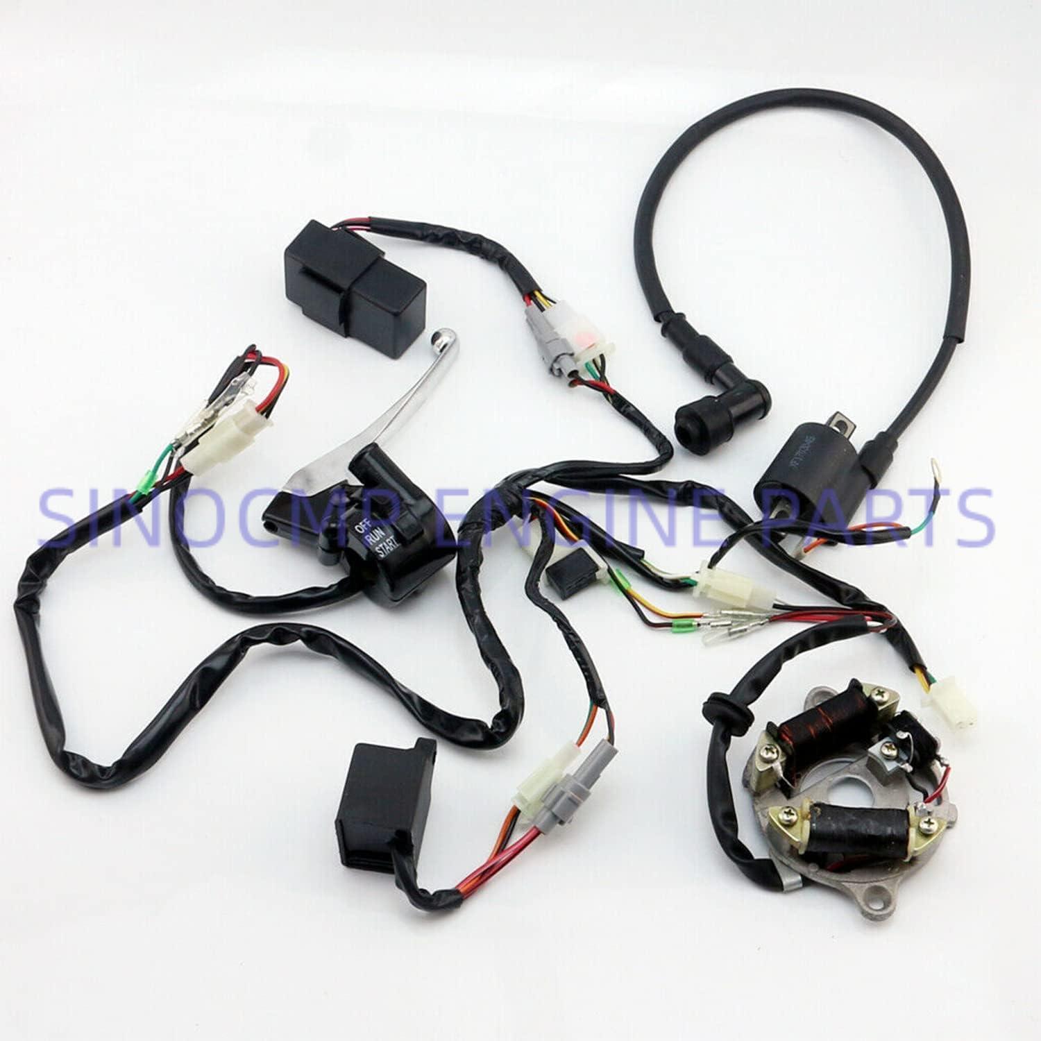 PW50 PY50 Wiring Harness Stator Ignition Switch CDI Brake lever for Yamaha
