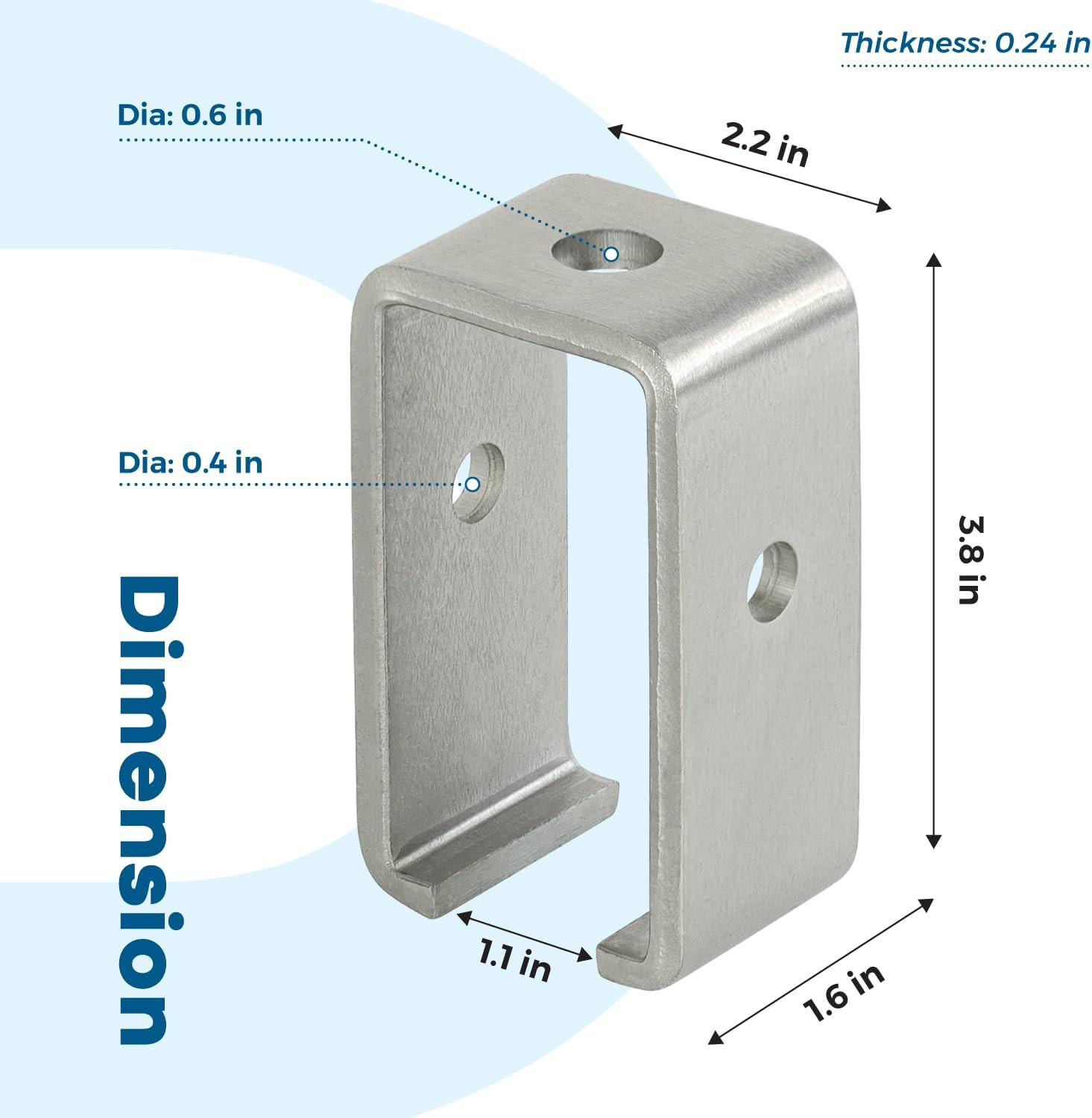 Channel Trolley Track Hanger Bracket, Intermediate Support Bracket for All 1-5/8