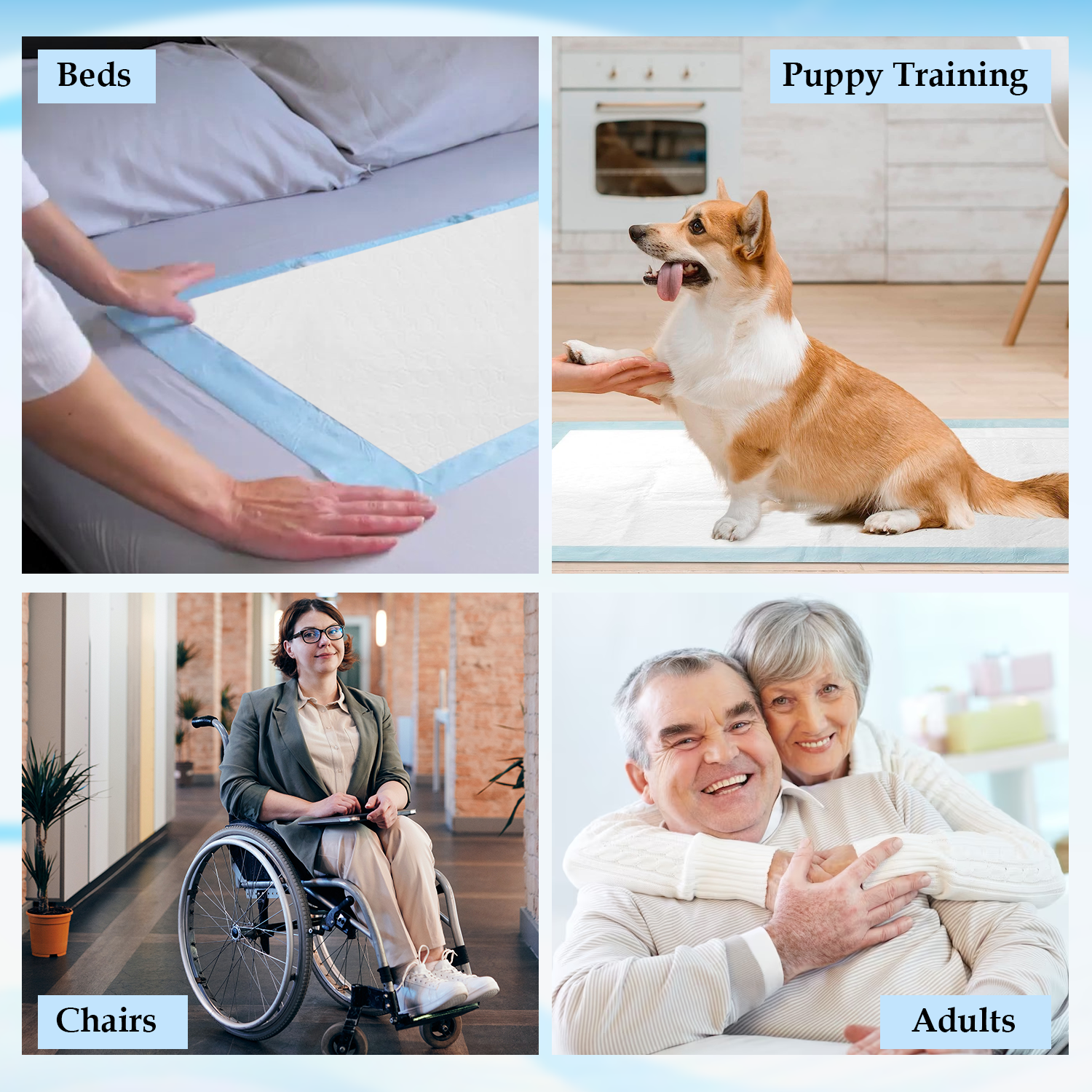 Disposable Underpads 23'' X 36'' Pee Pad ULTRA Absorbent Bed Incontinence Covers