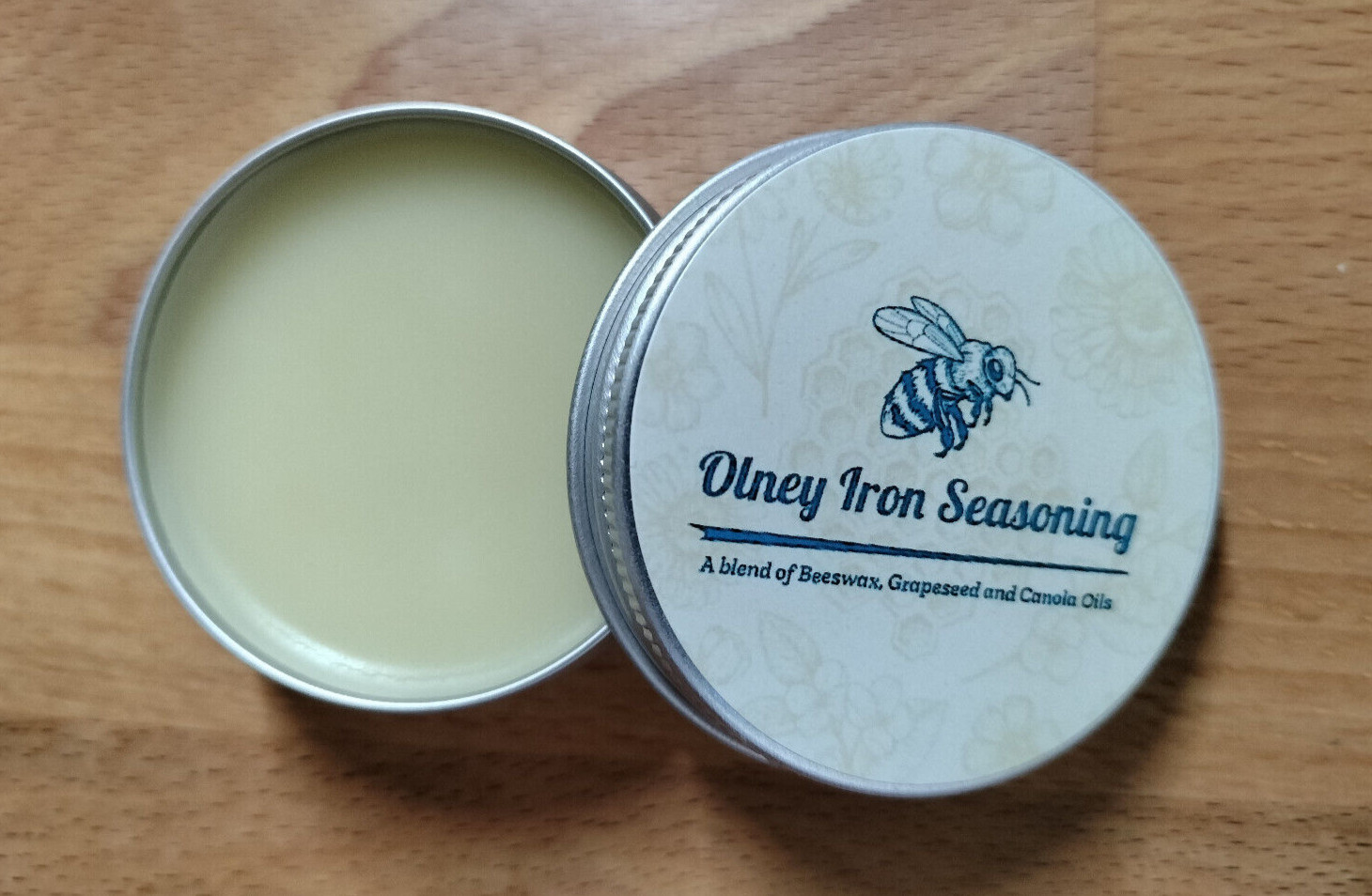 Cast Iron Seasoning - MD Local Organic Beeswax Blend - 2 OZ