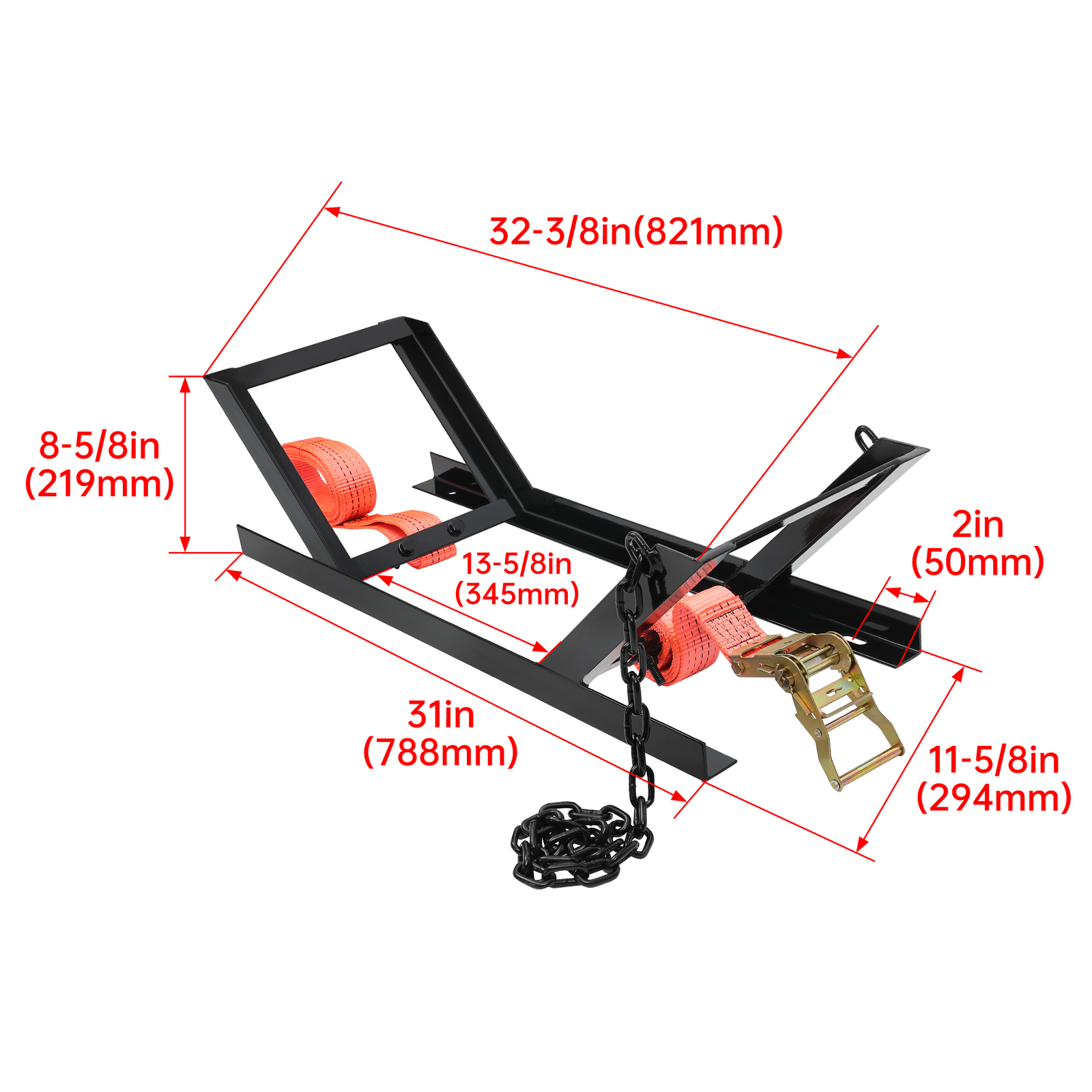 Powder Coated Semi Truck Tire Rack Spare Tire Carrier Mount Holder W/Hardware