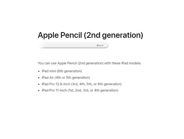 NEW Apple Pencil 2nd Generation iPad Pro Stylus MU8F2AM/A
