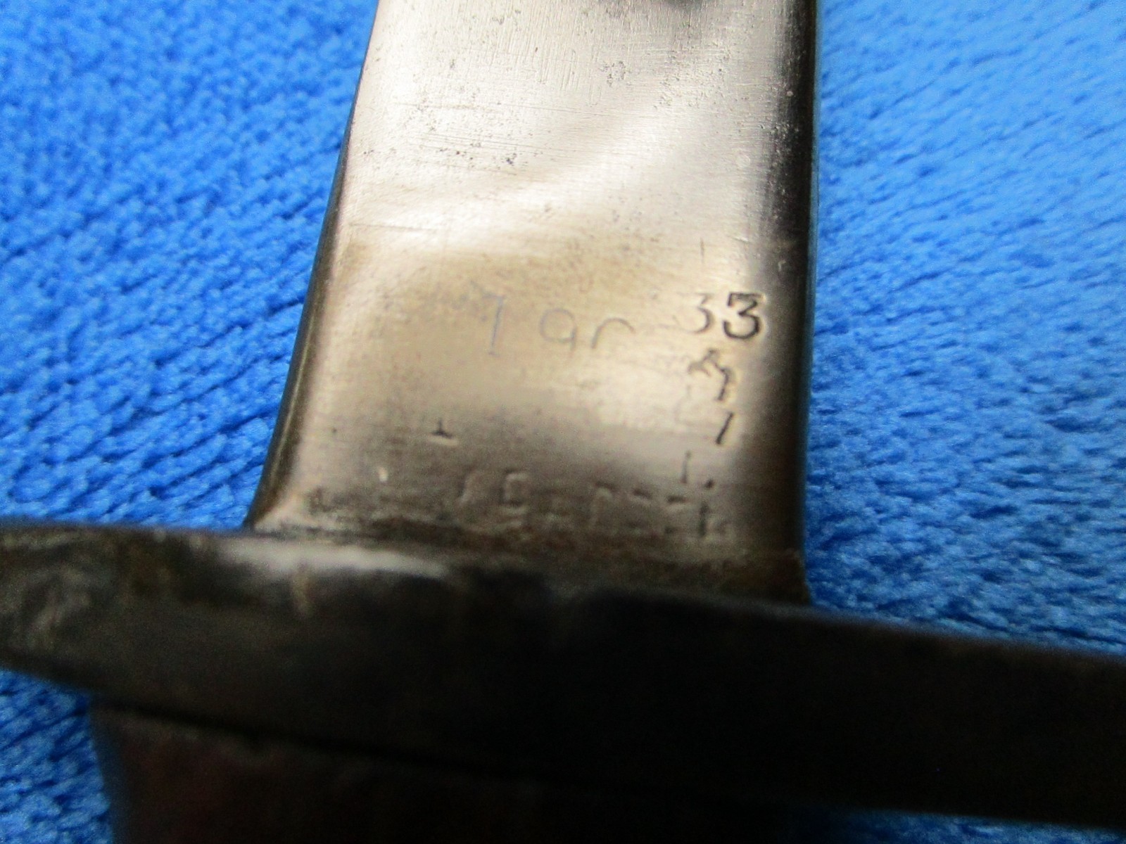 ORIGINAL WW1 CANADIAN M1907 BRITISH SMLE RIFLE BAYONET AND SCABBARD